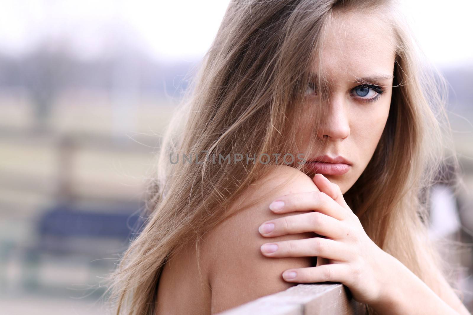 Beautiful young woman. Outdoor portrait