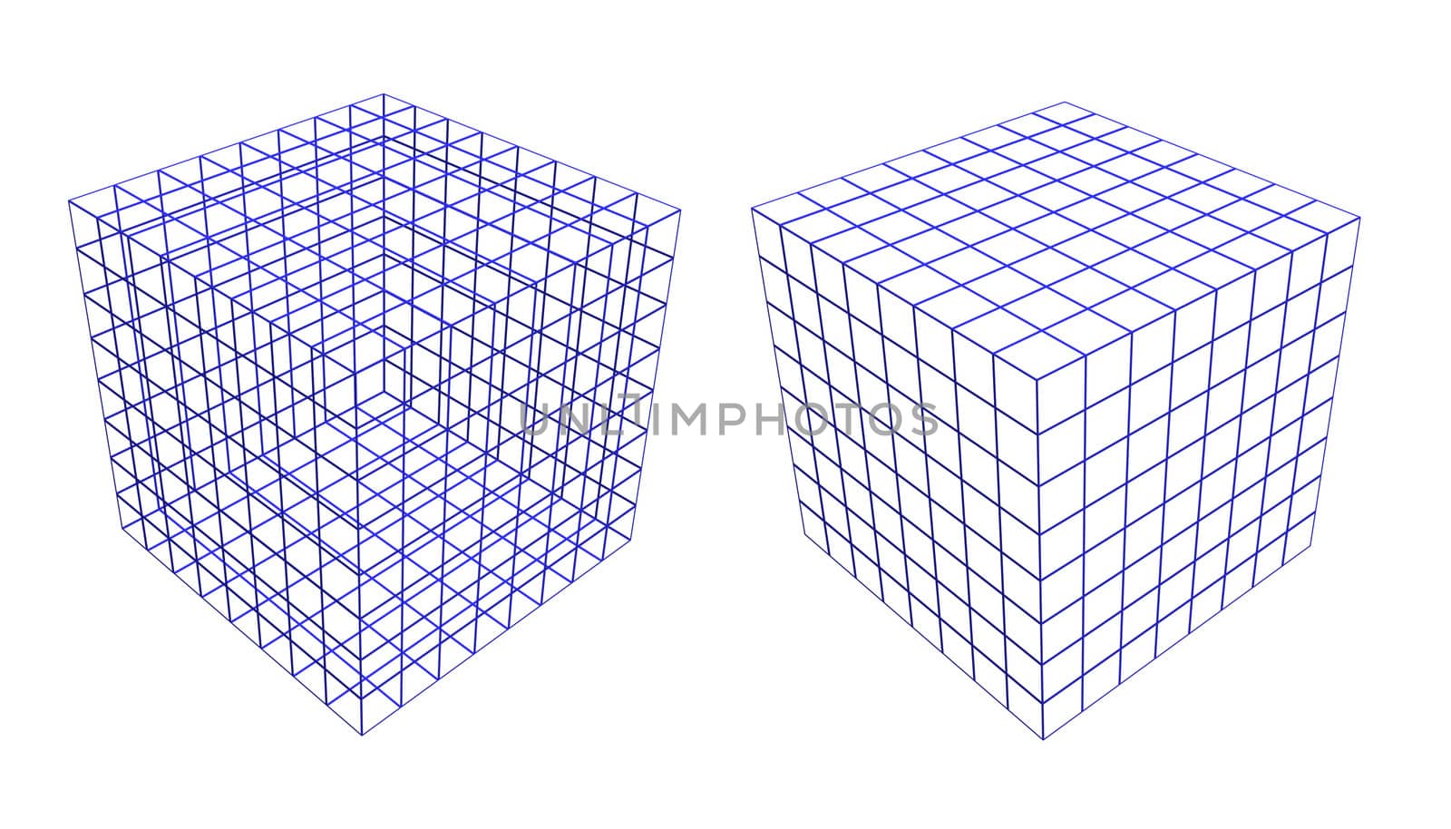 wireframe of two boxes by vitanovski