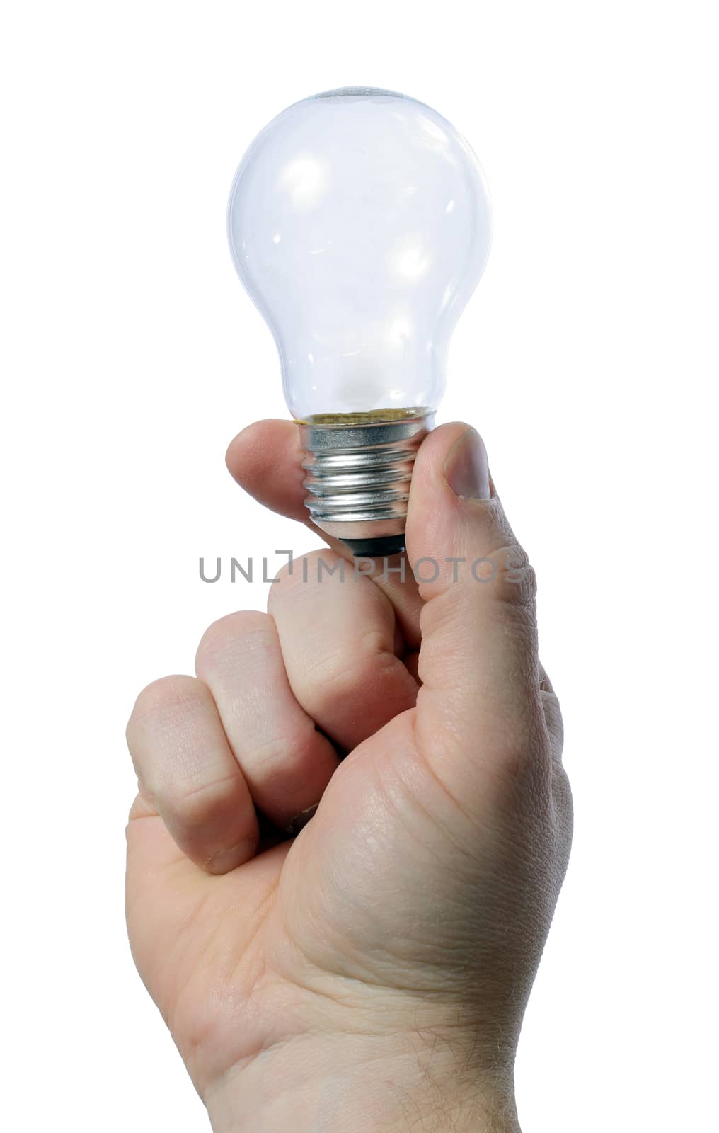 holding light bulb by hyrons