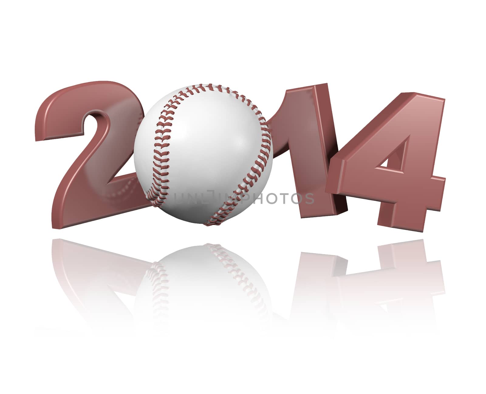 Baseball 2014 design with a white Background