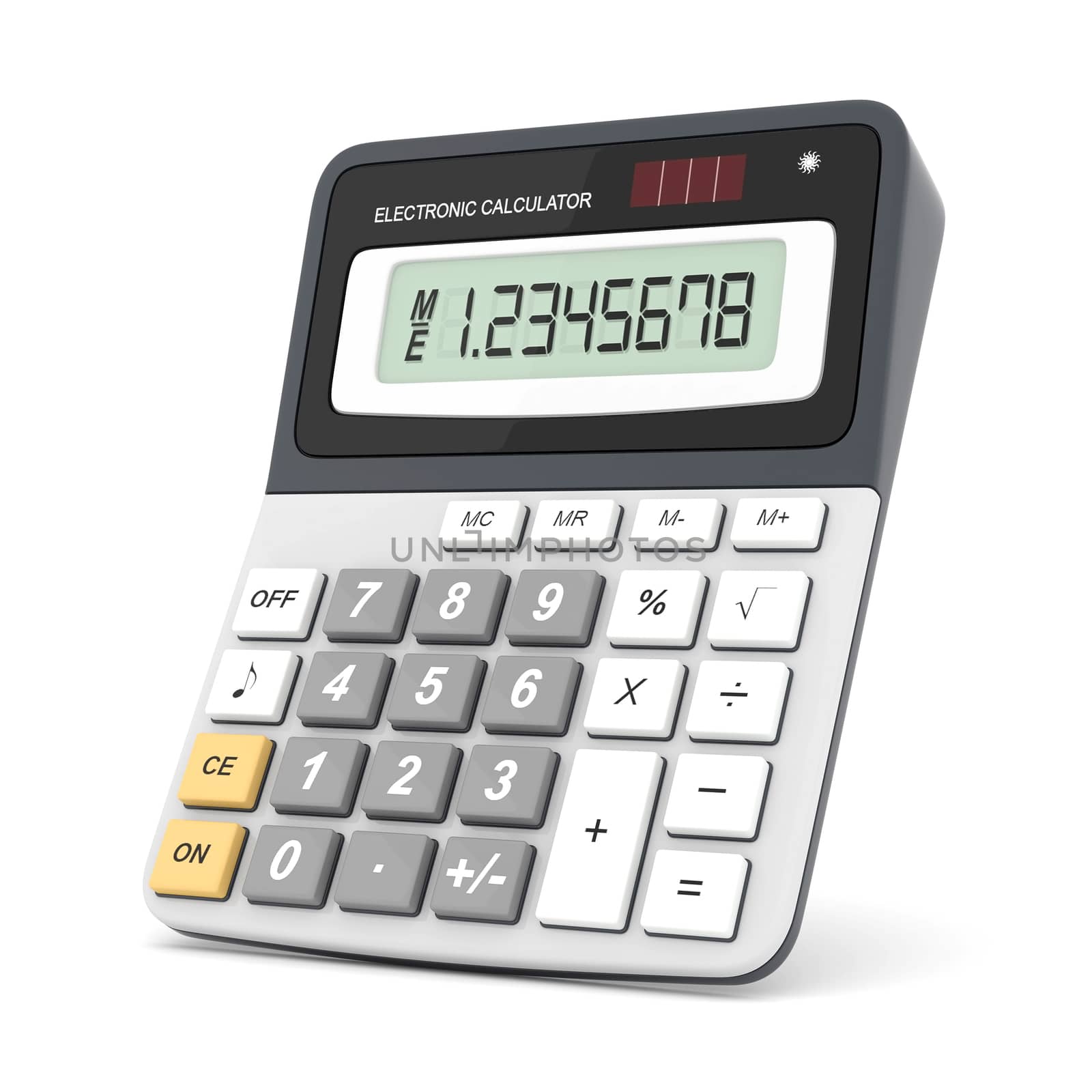 Modern office calculator on a white background