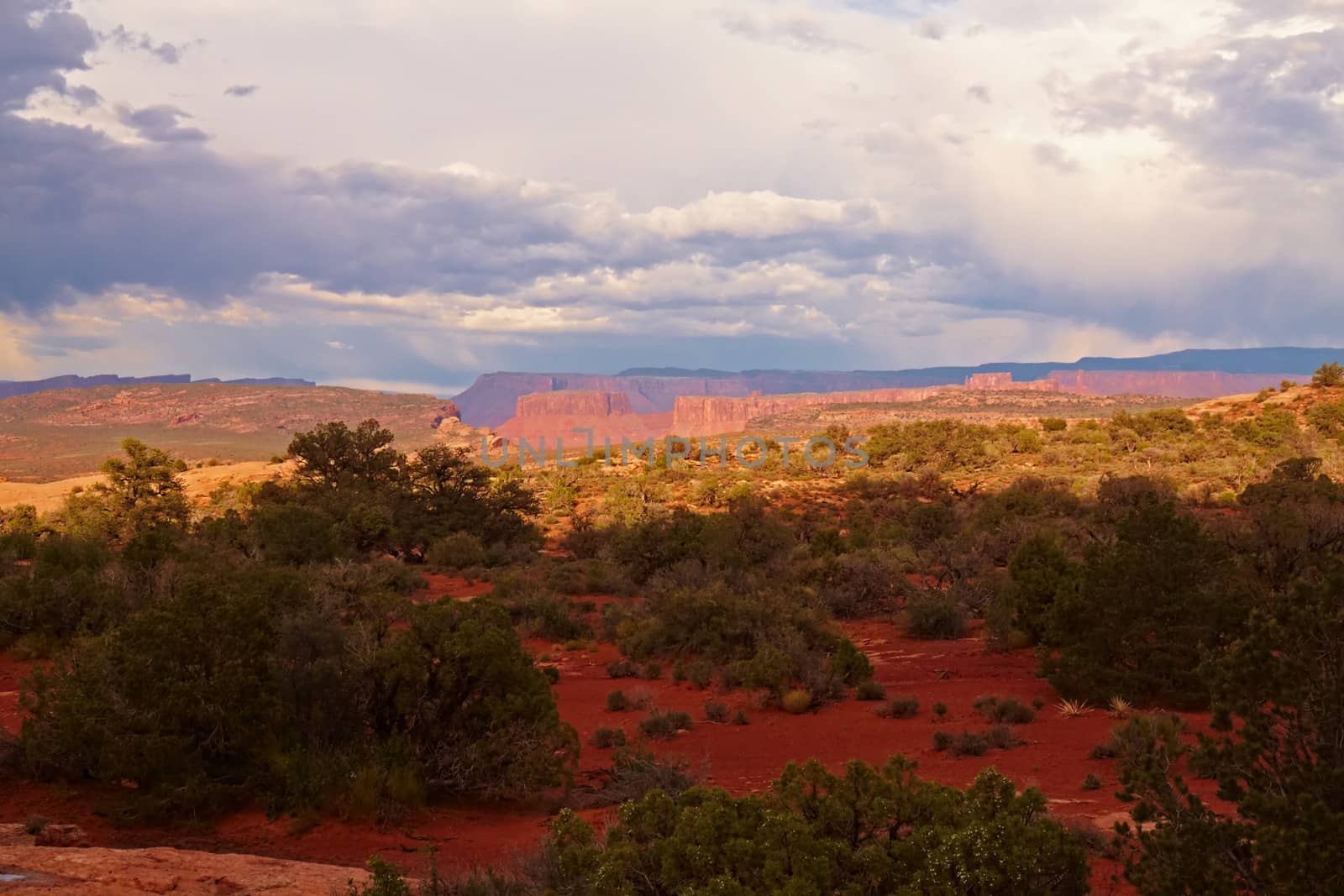 Red Desert at Sunset after the Storm, Arches National Park, Utah, USA