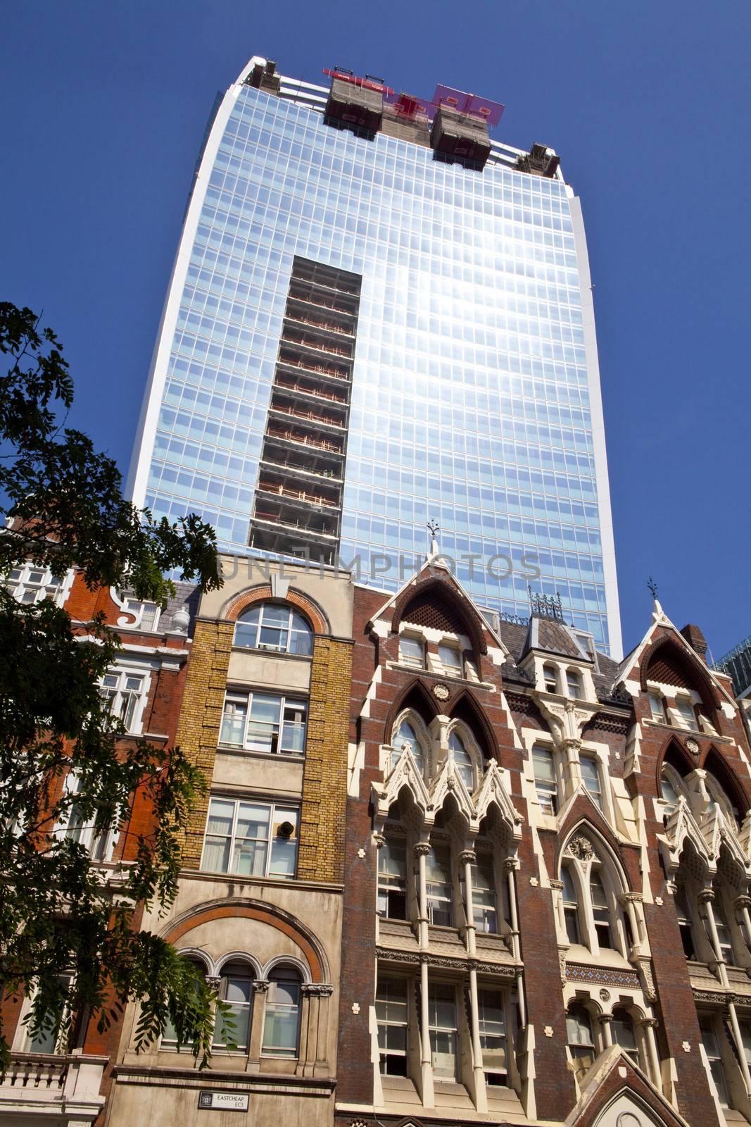 The "Walkie Talkie" building which is currently being constructed at 20 Fenchurch Street in the City of London.