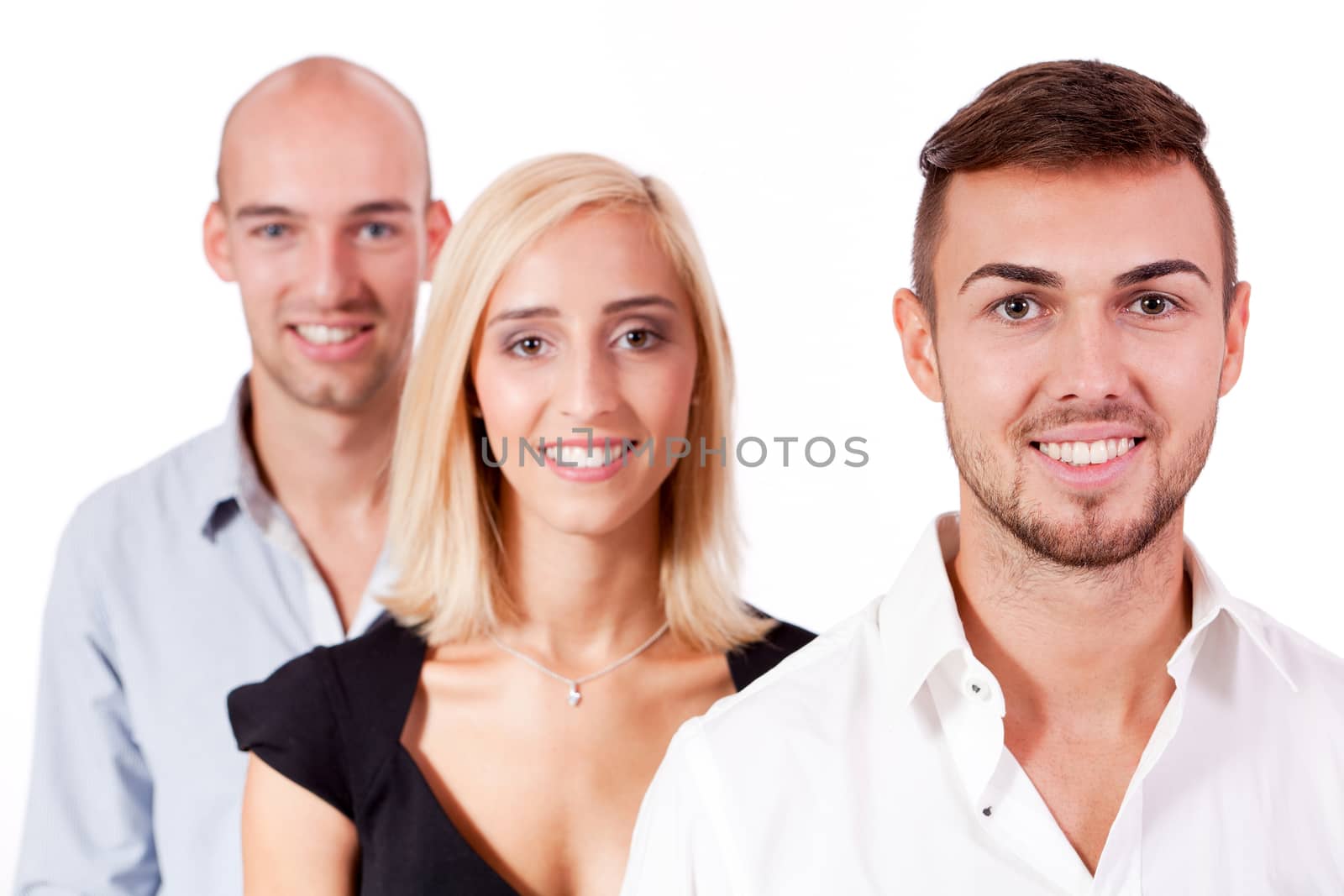 business team diversity happy isolated on white