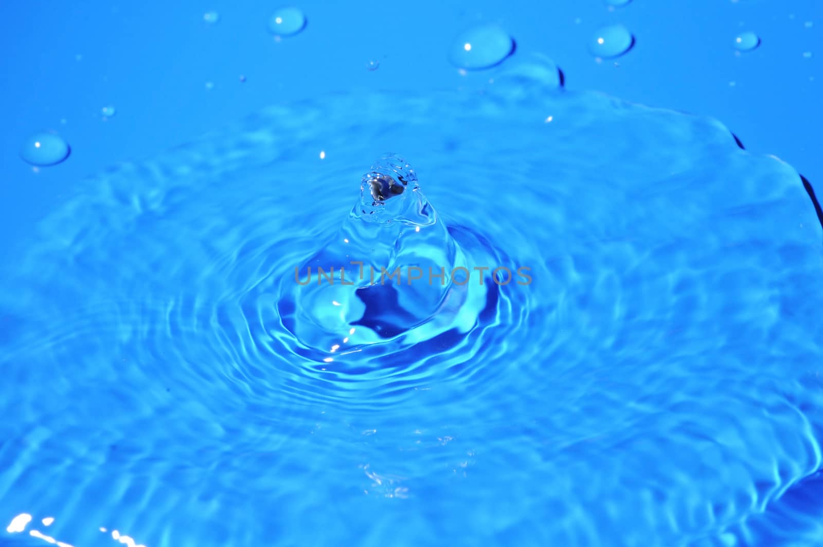 Fresh Blue Water Drops