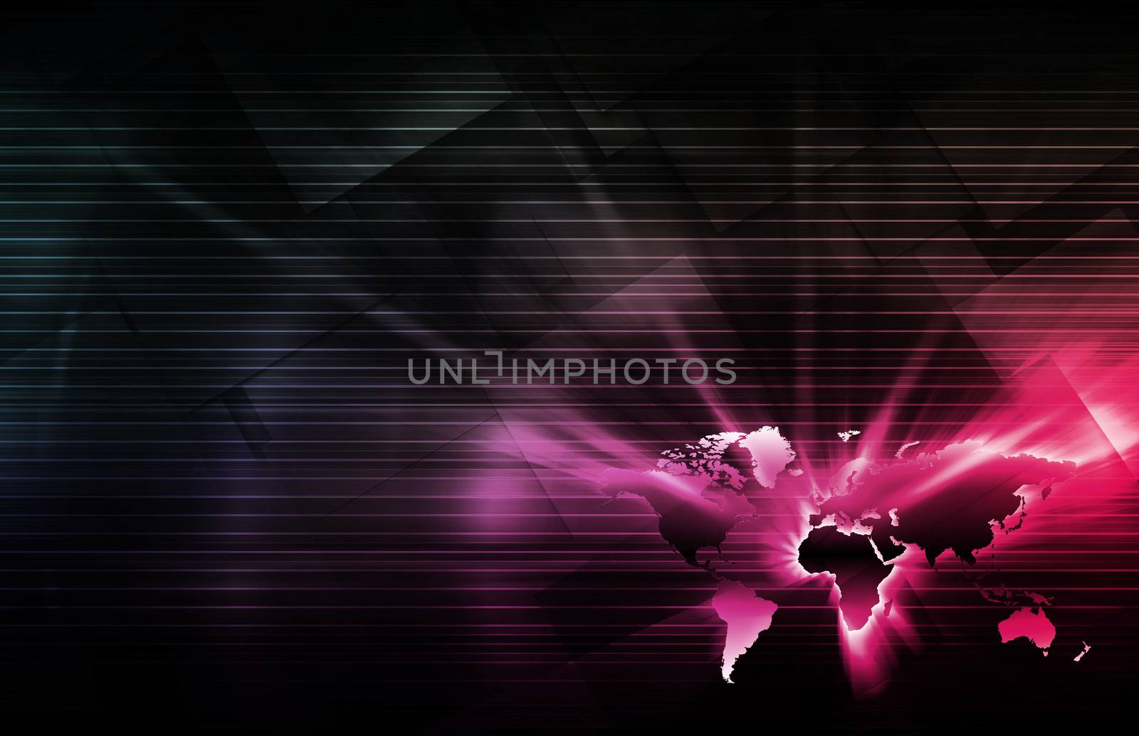 Abstract World Technology Business as a Background