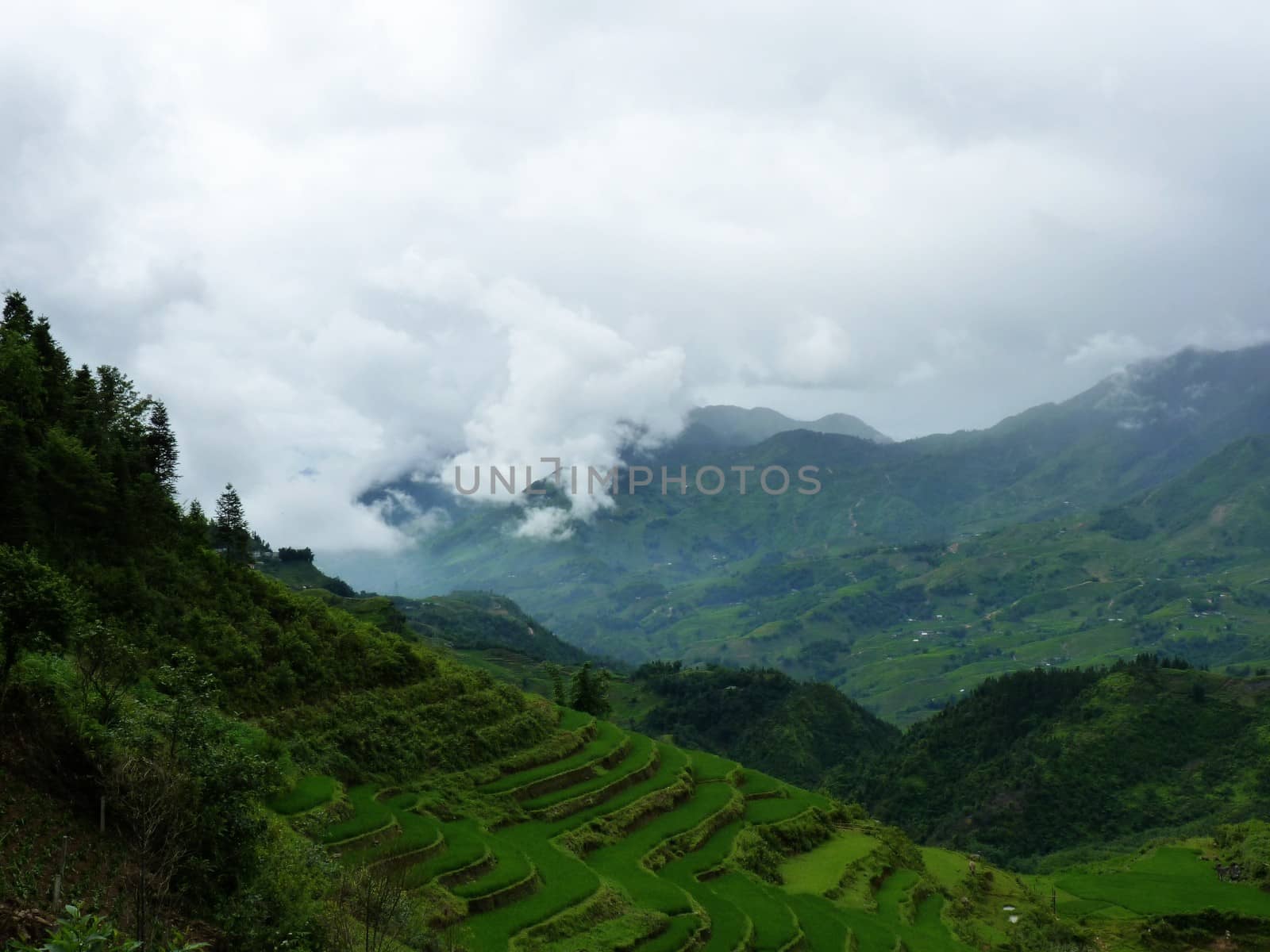 Panoramic view of Sapa, Vietnam