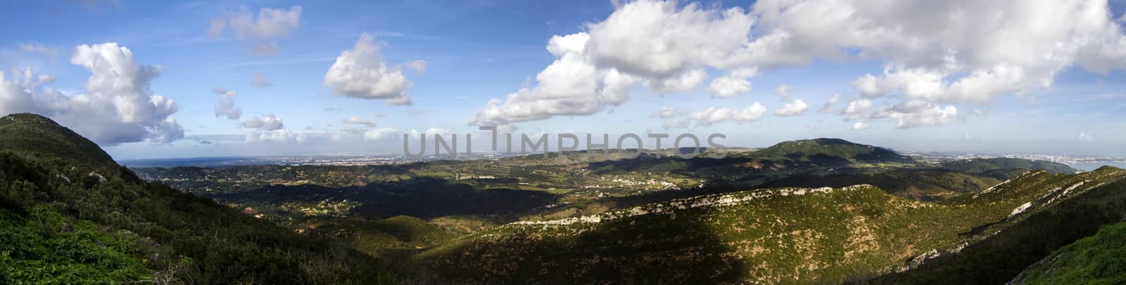 Beautiful landscape view of the National Park Arrabida in Portugal.