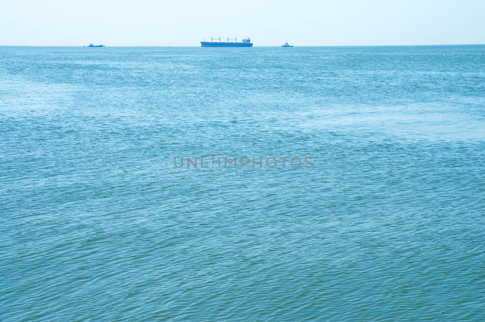 alone ship in Black sea