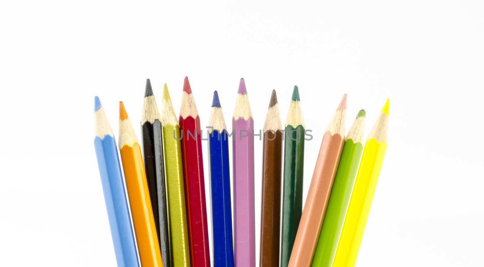 color pencils isolated on white by ammza12