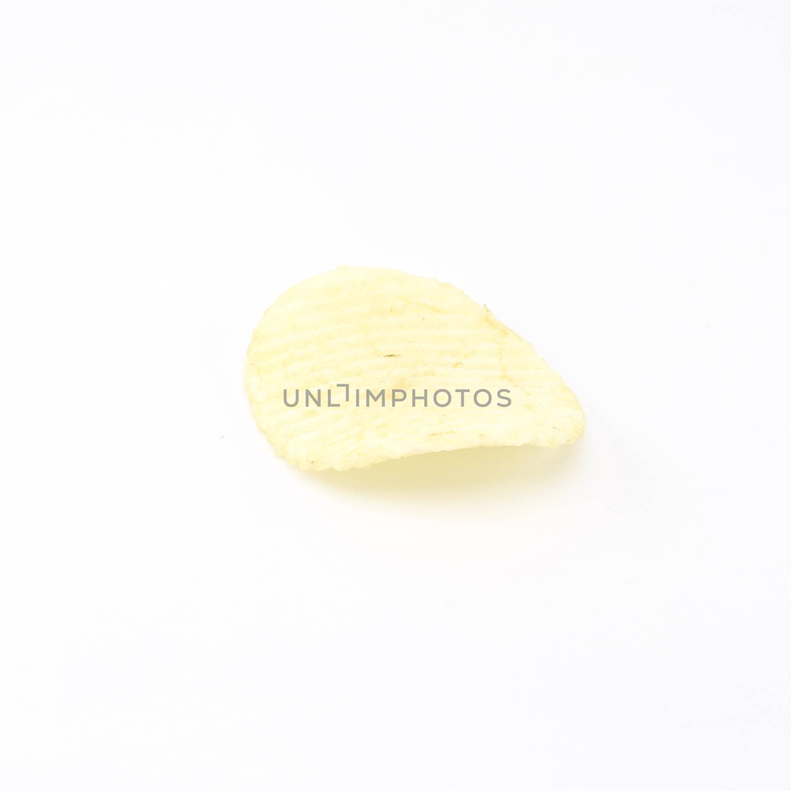 snack potato chips isolated on white background