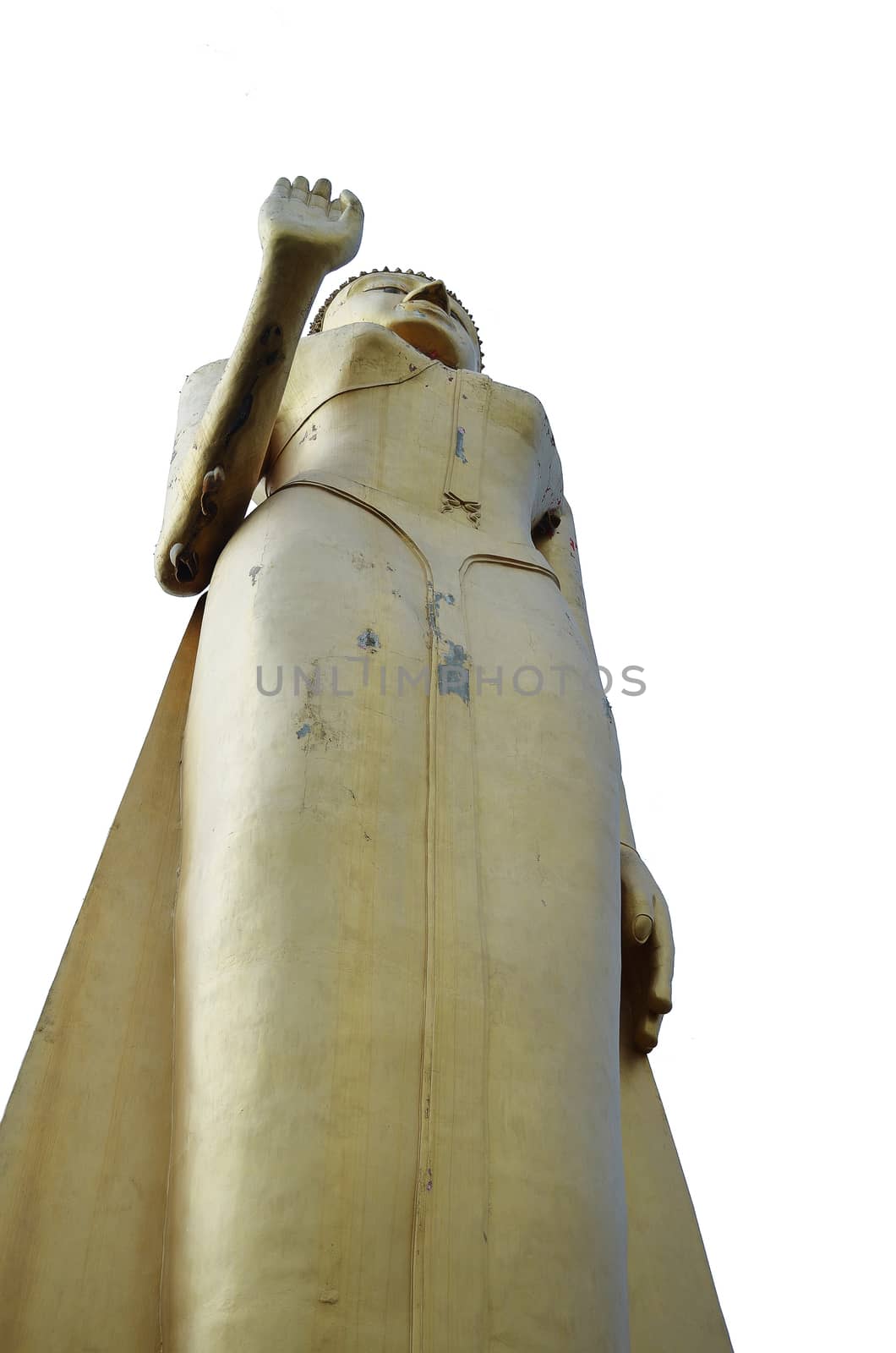 The Standing Buddha image,the attitude of persuading the relatives not to quarrel