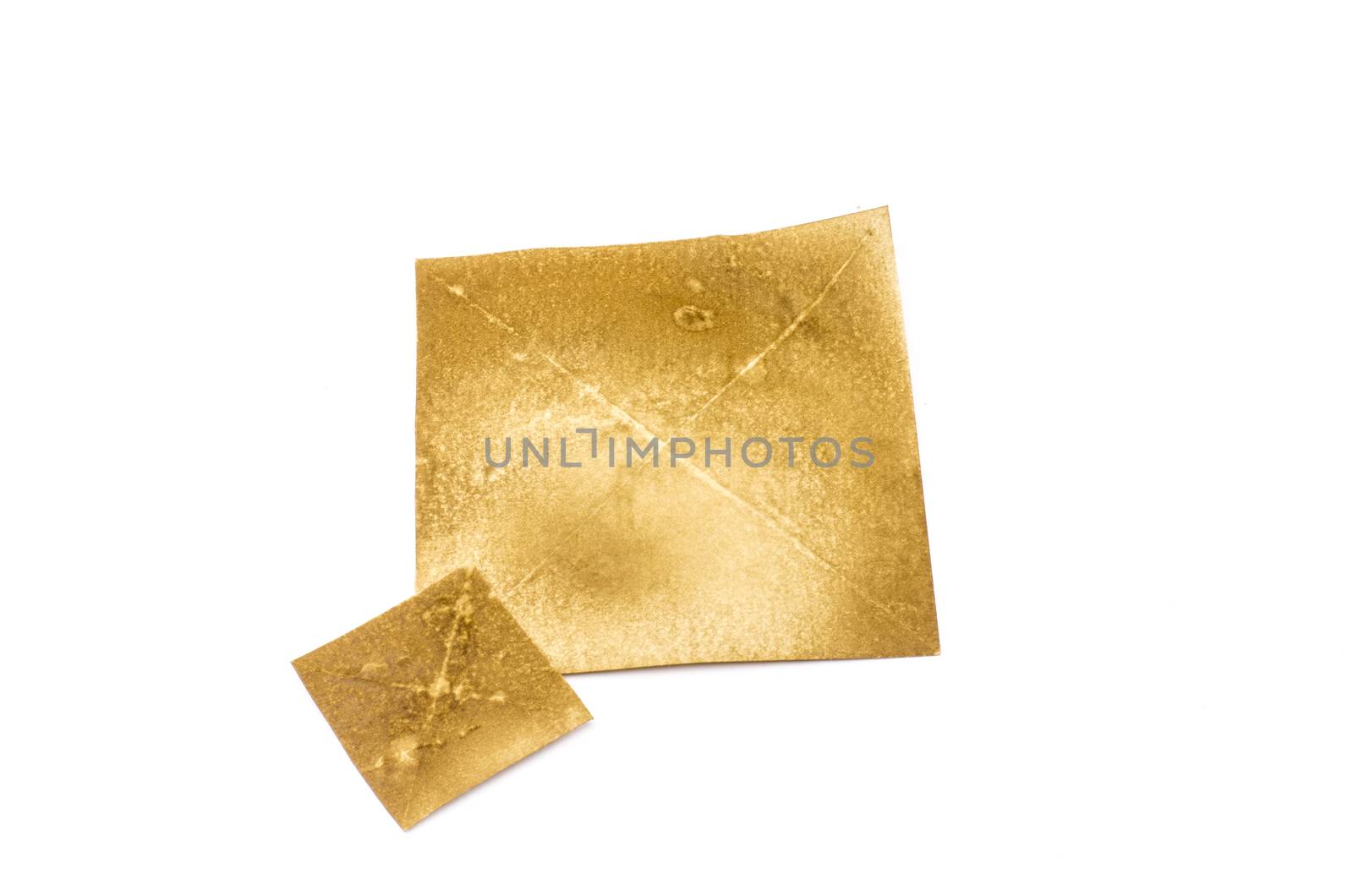 old brown paper isolated on white background