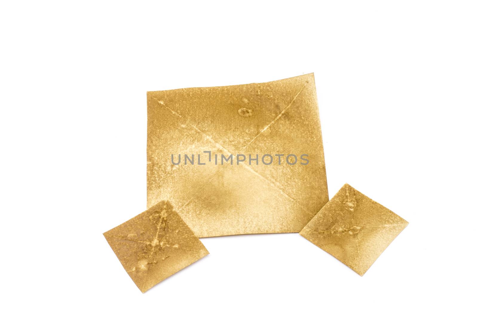 old brown paper isolated on white background