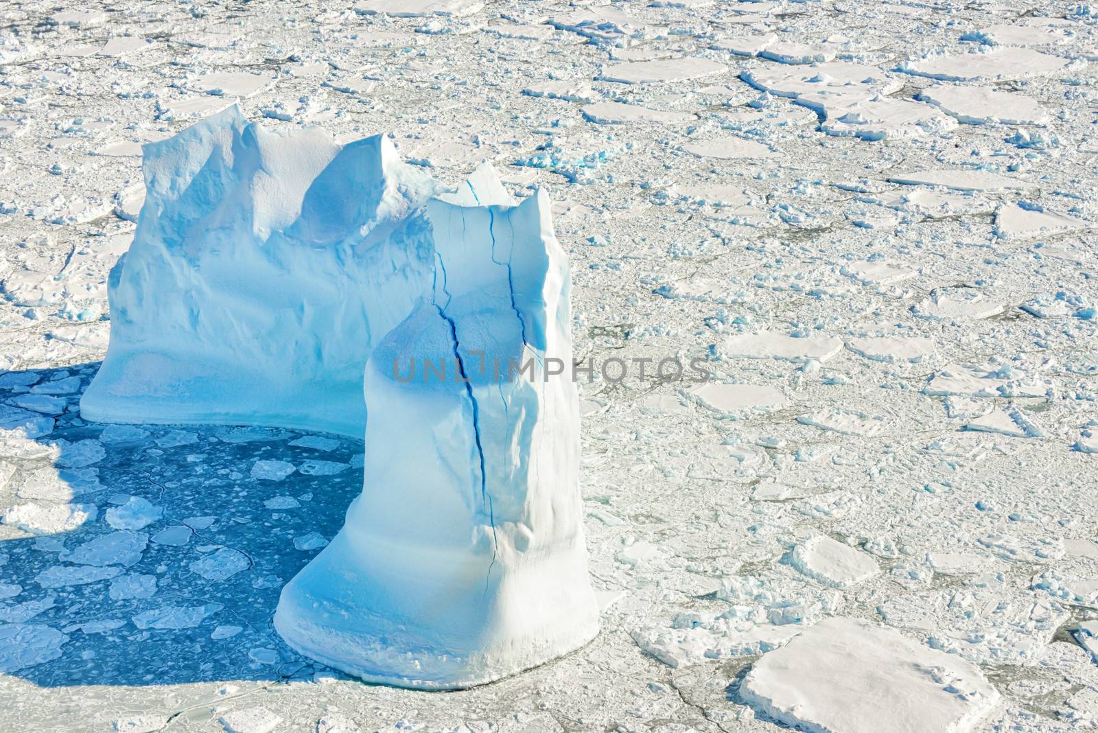 Iceberg in Greenland in spring time