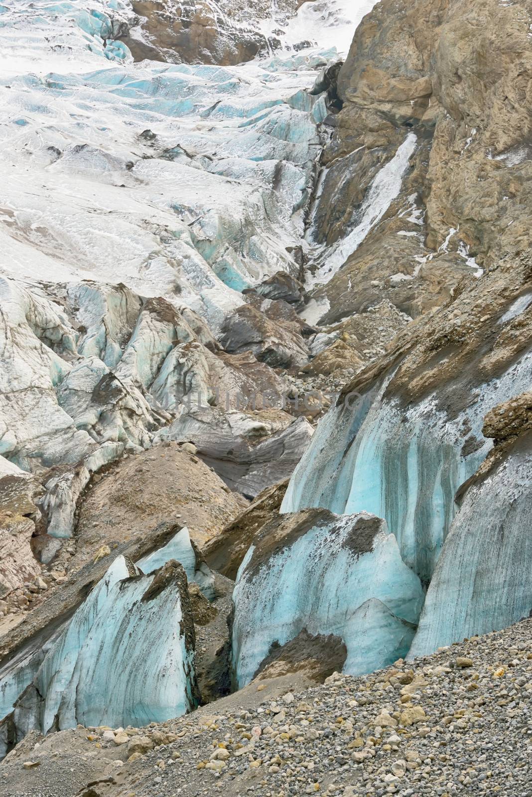 Glacier in Iceland in spring time