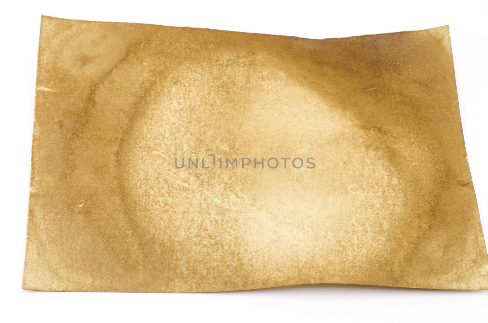 old brown paper isolated on white background
