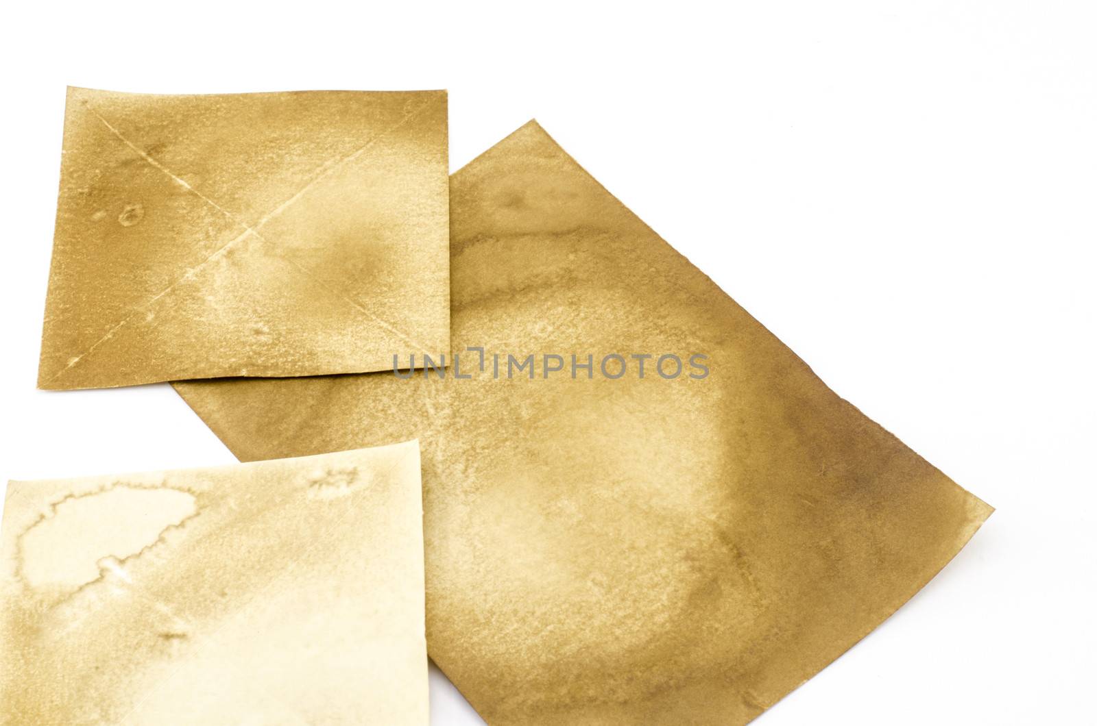 old brown paper isolated on white by ammza12