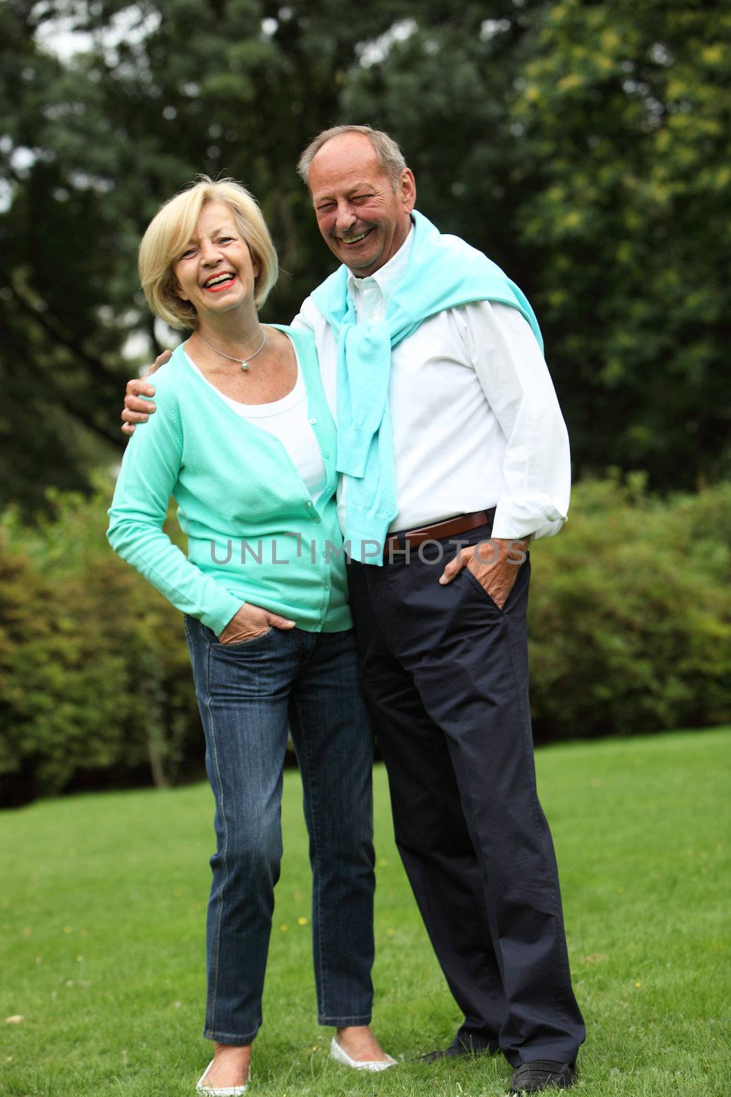 Laughing relaxed elderly couple by Farina6000