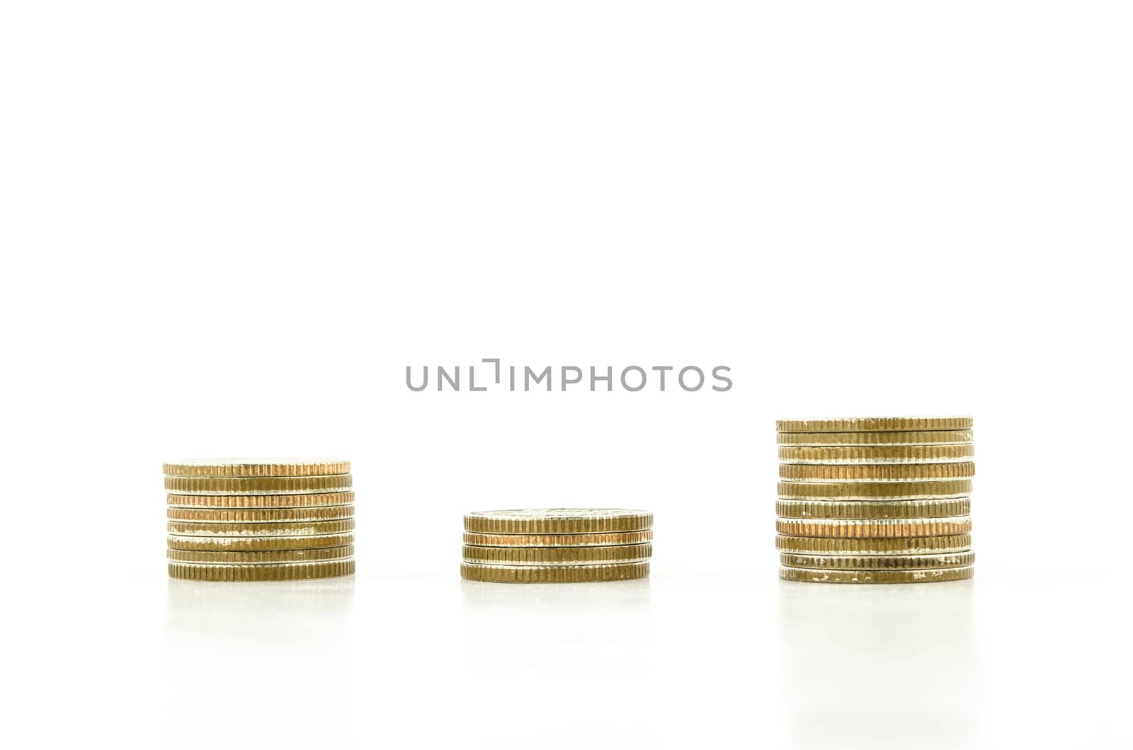 coin symbol graph isolated on white background