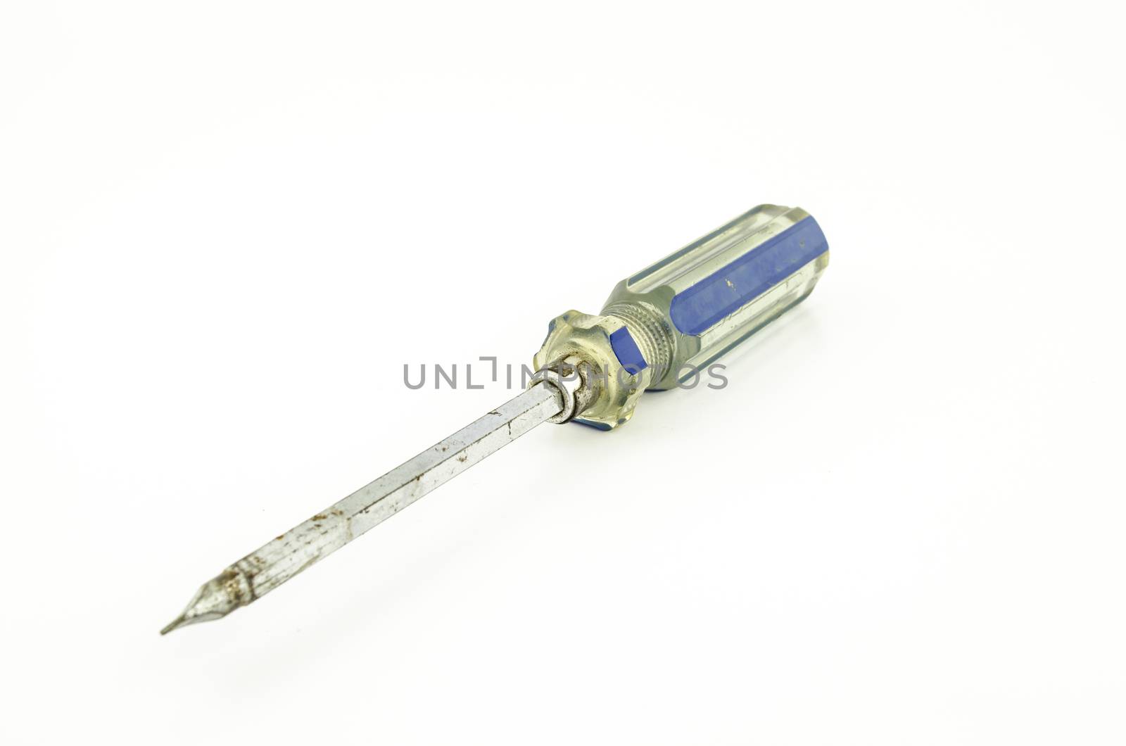 blue Screwdriver isolated on white background by ammza12