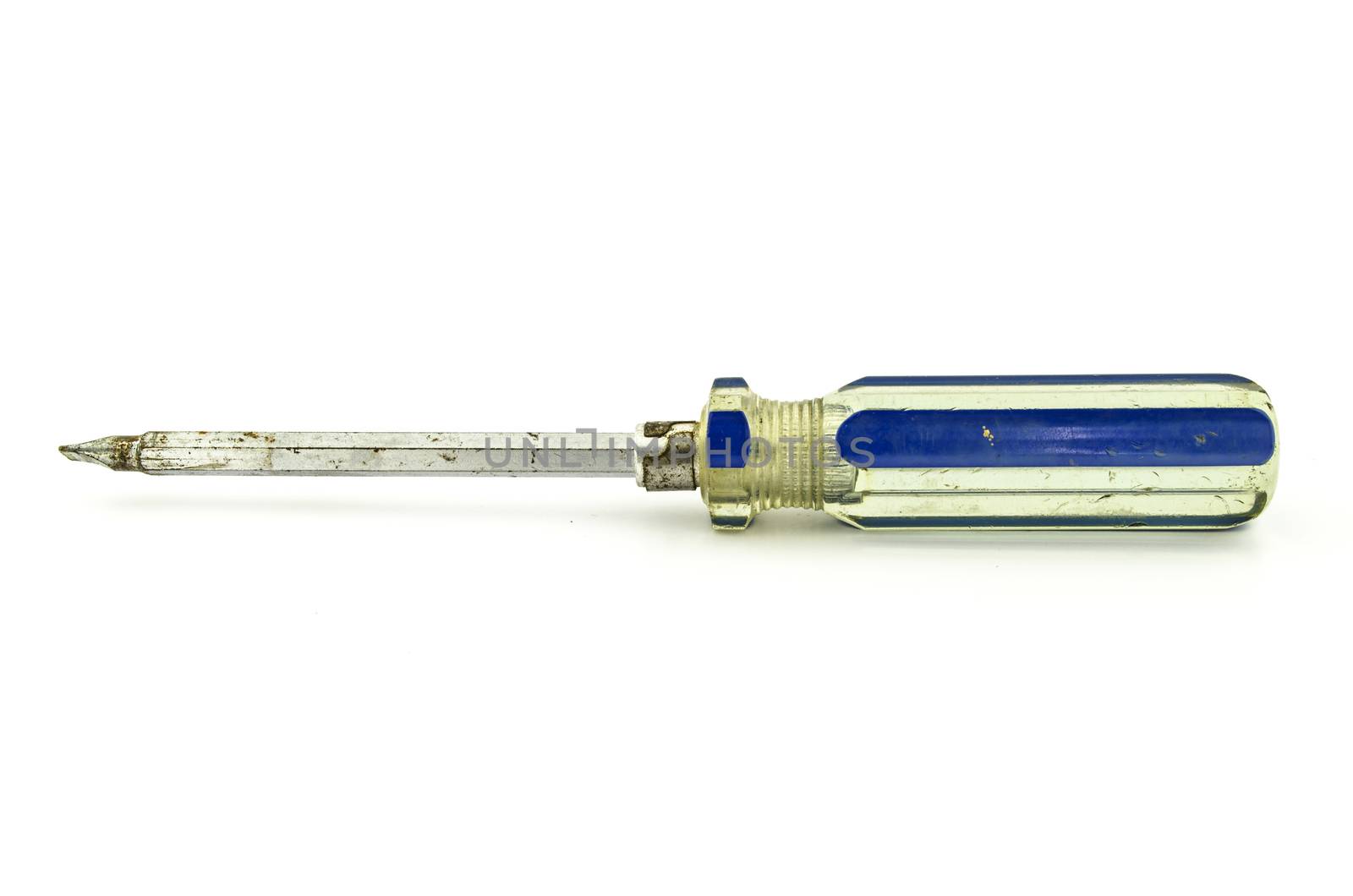 blue Screwdriver isolated on white background by ammza12