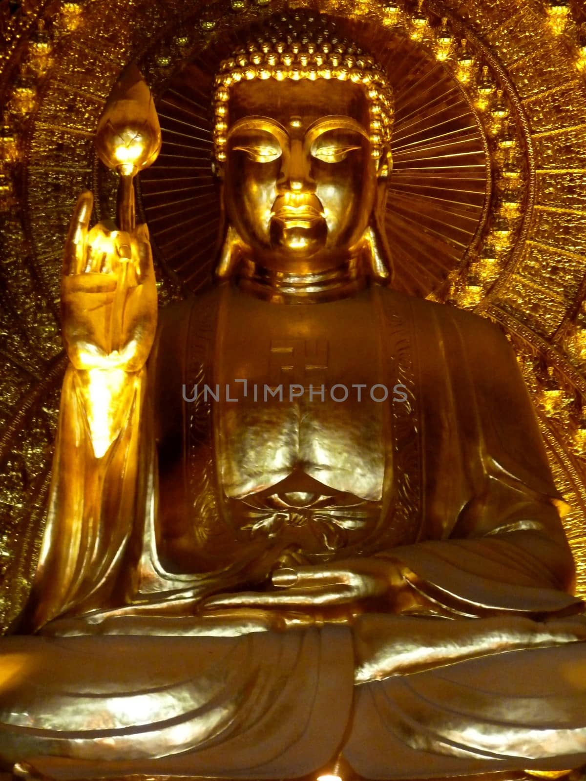 Buddha statue in Bai Dinh temple in Ninh Binh, Vietnam
