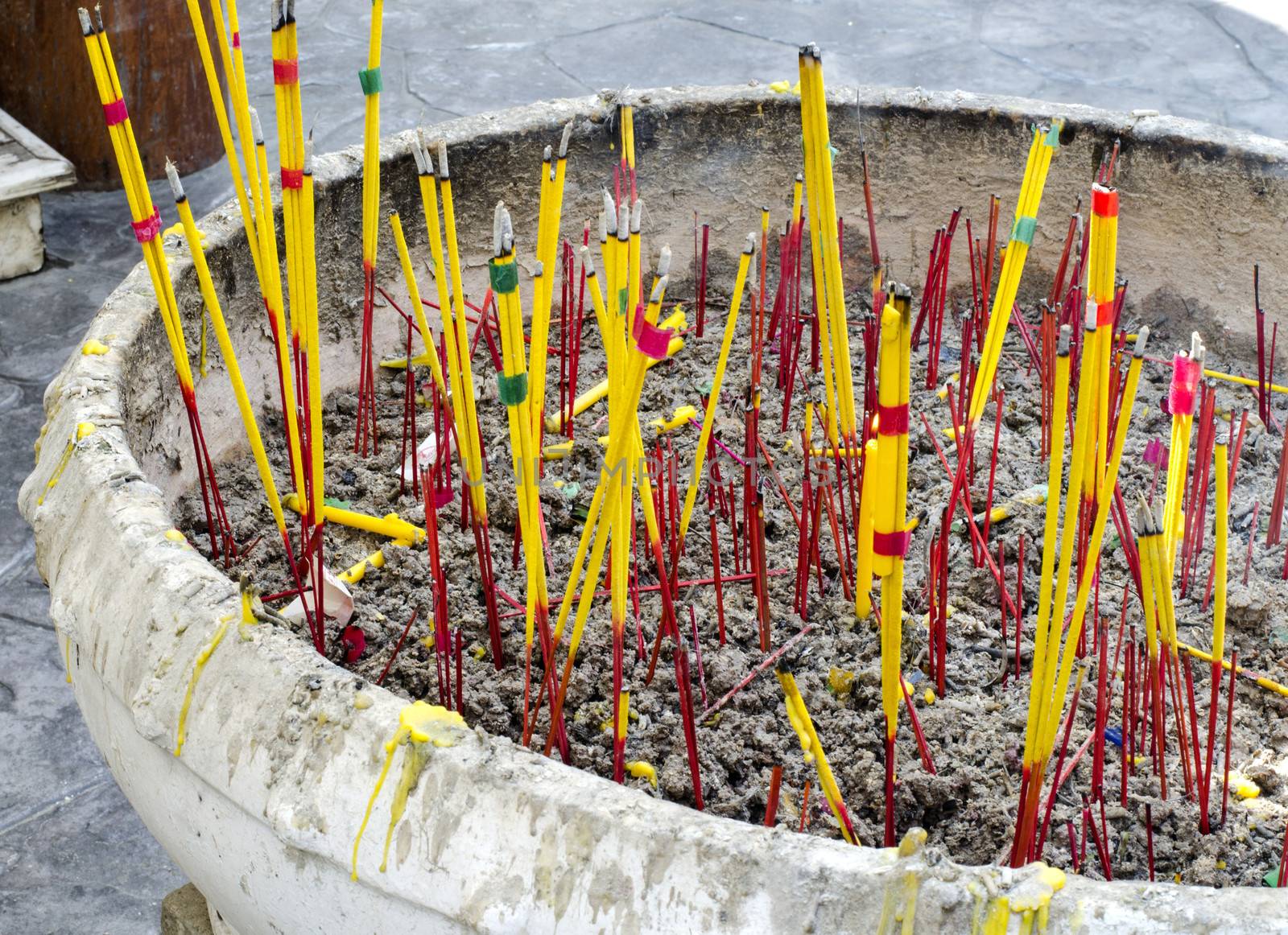 Incense burner in Thailand temple buddhism religion