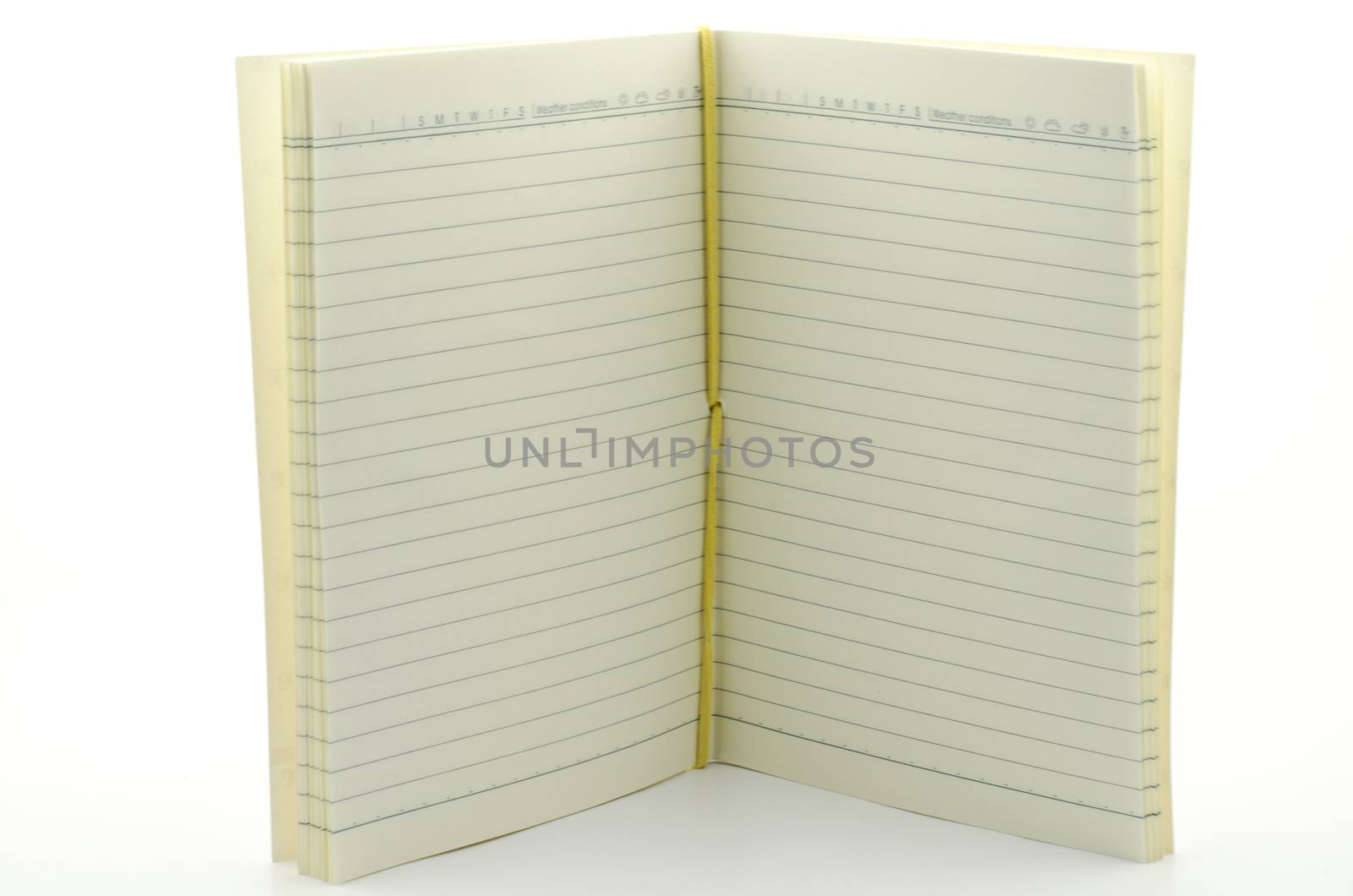 open stand notebook isolated on white background