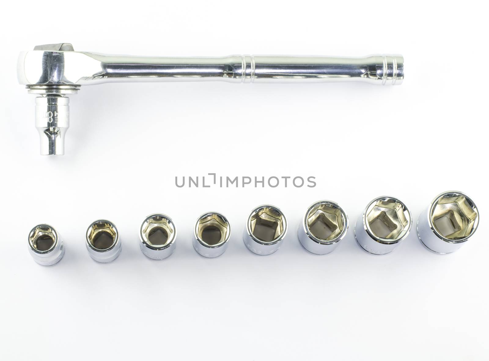 wrench set nut isolate on white background