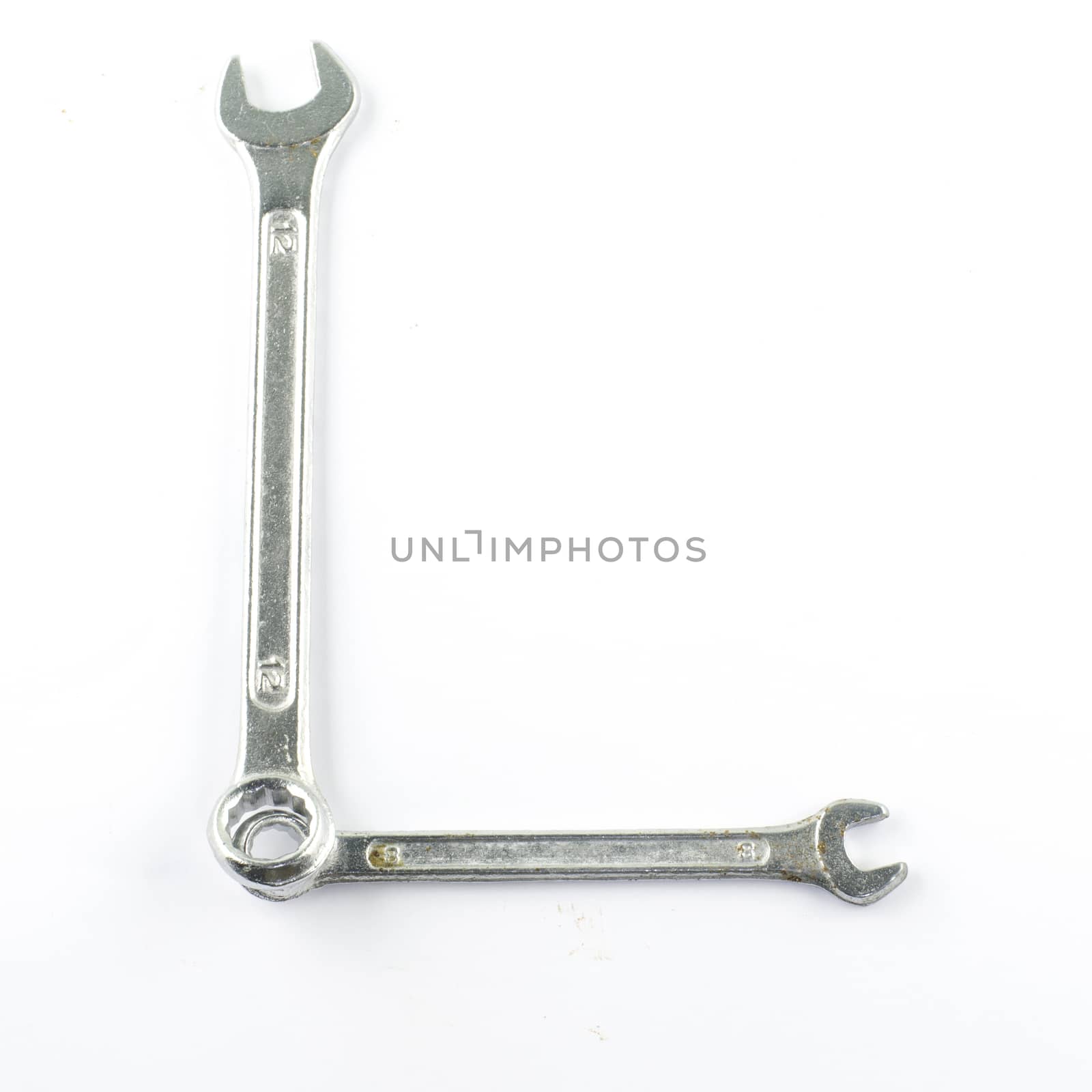 wrench isolated on white background by ammza12