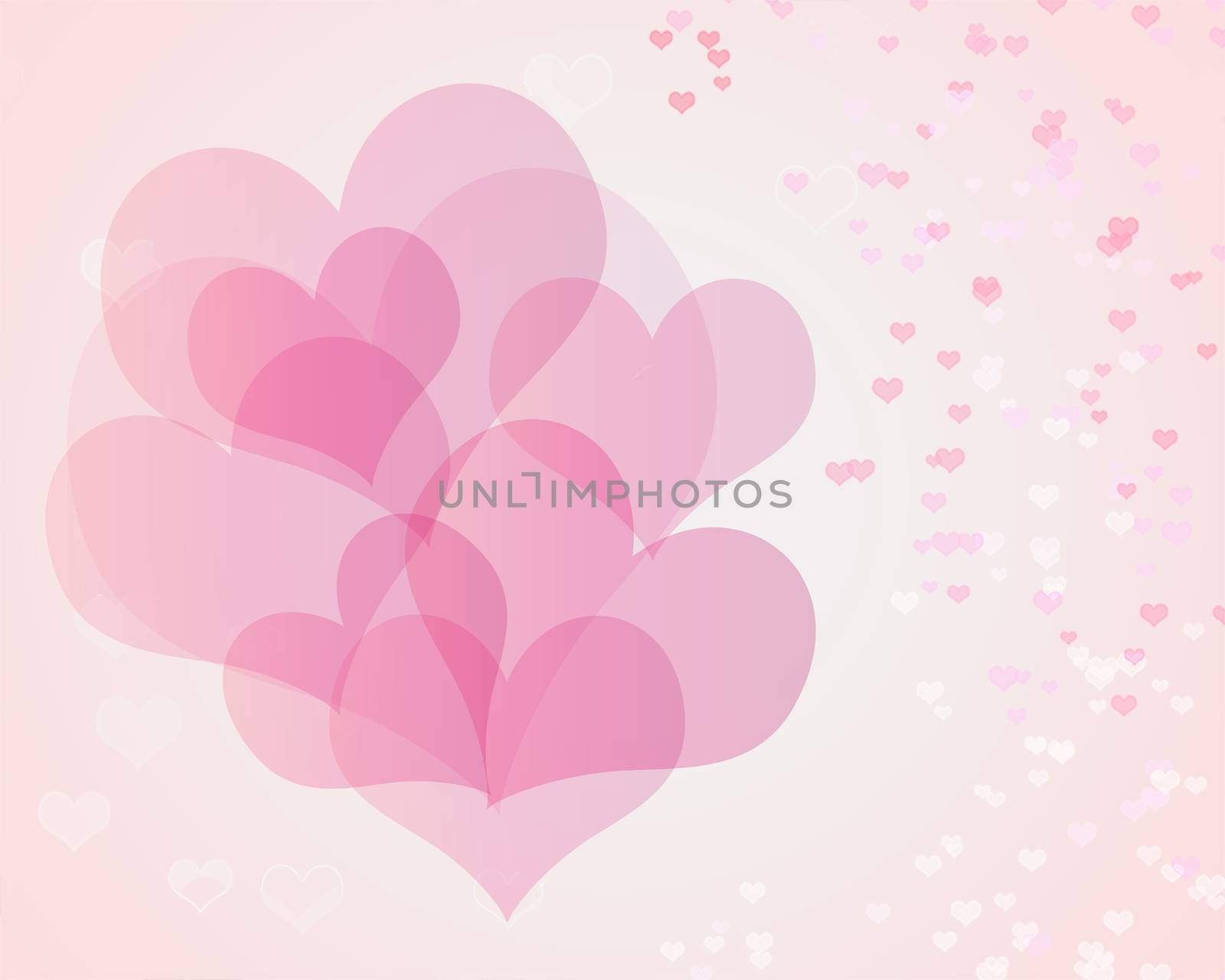 heart of valentine on soft background