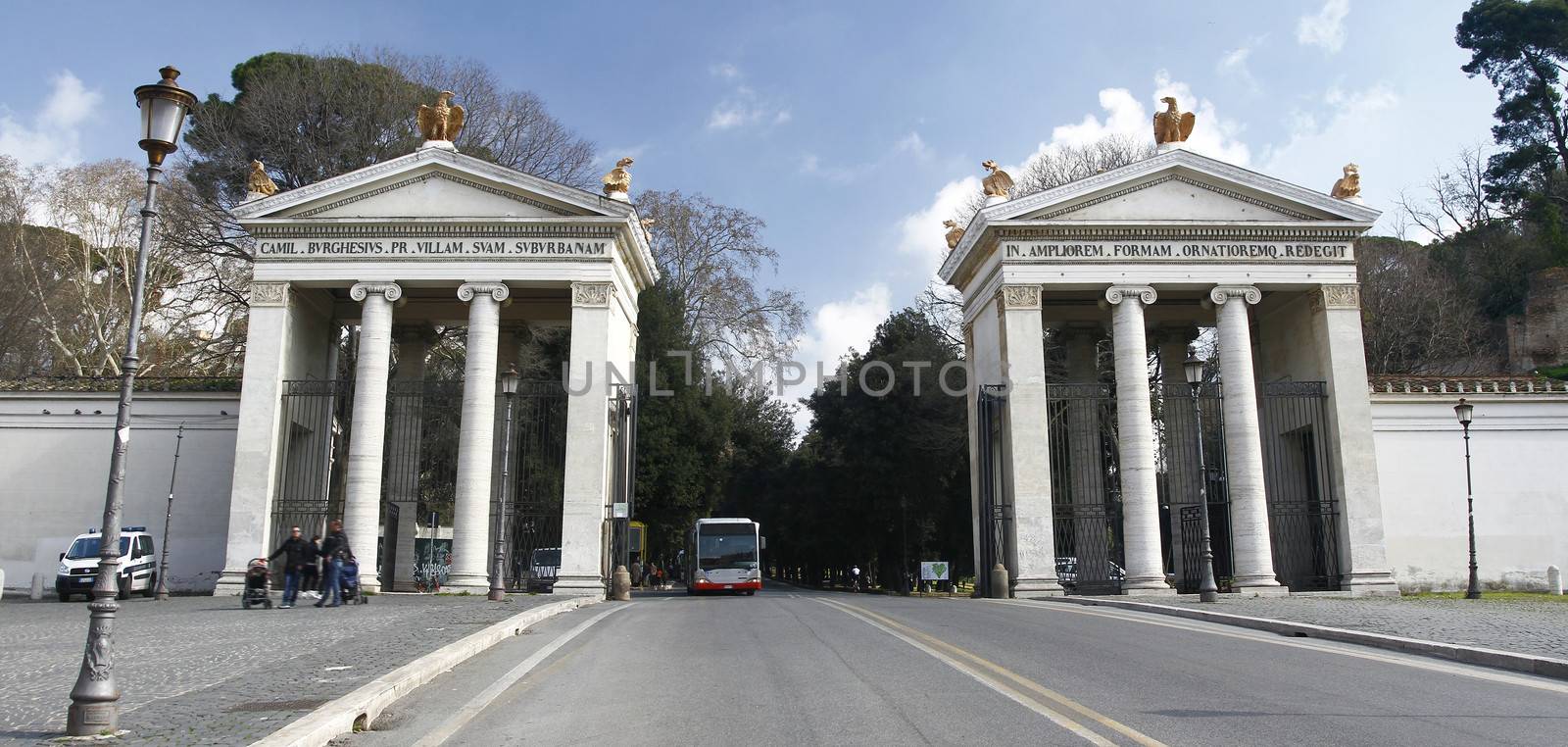 Villa Borghese gardens entrance door by membio