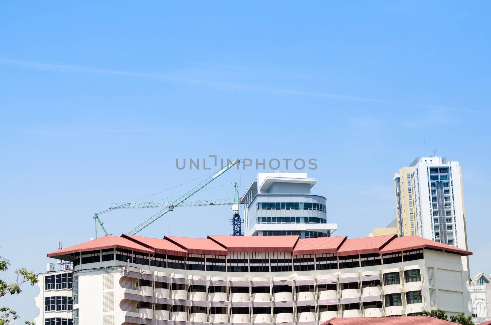 building on blue sky by ammza12