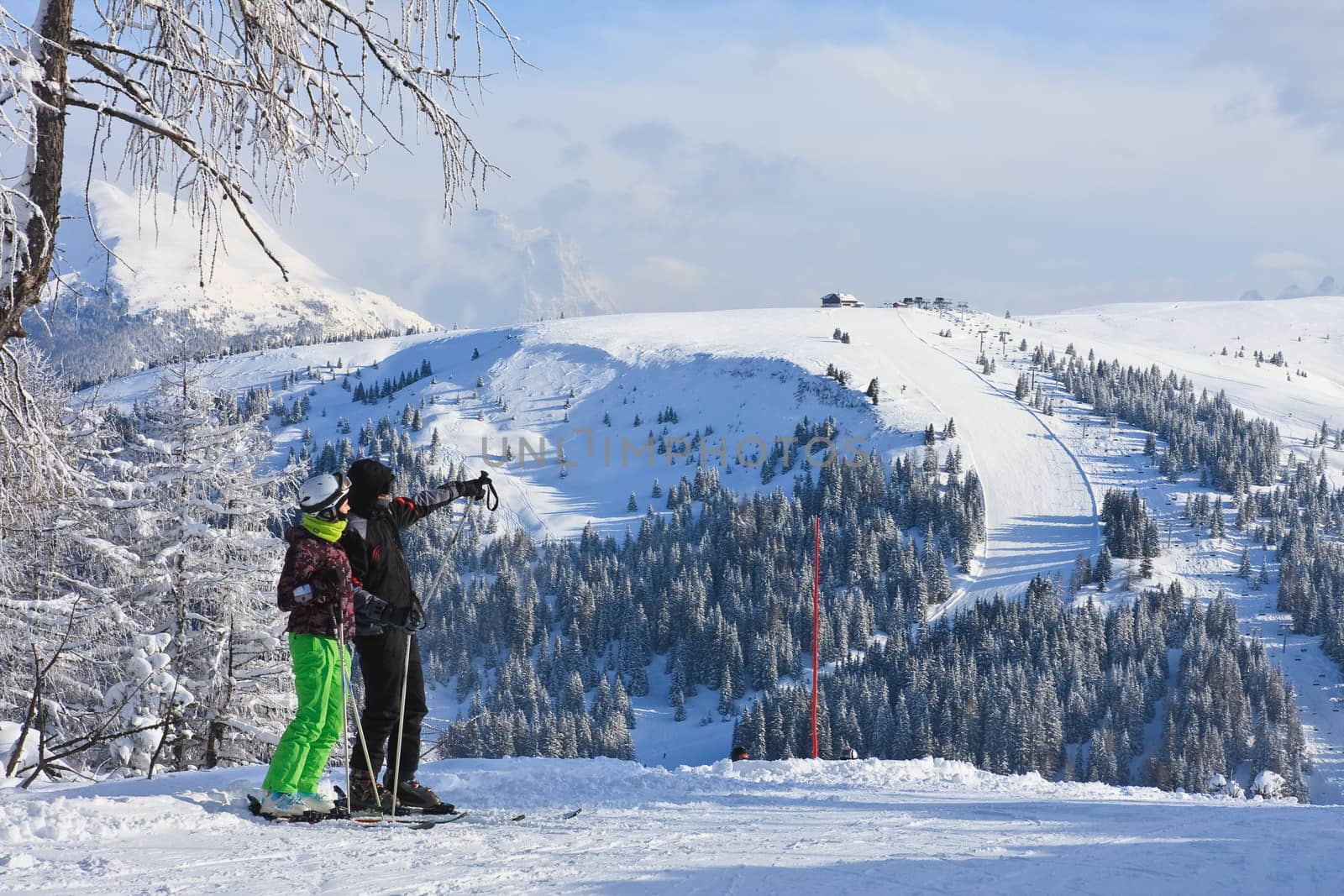 Ski resort of Selva di Val Gardena, Italy by nikolpetr