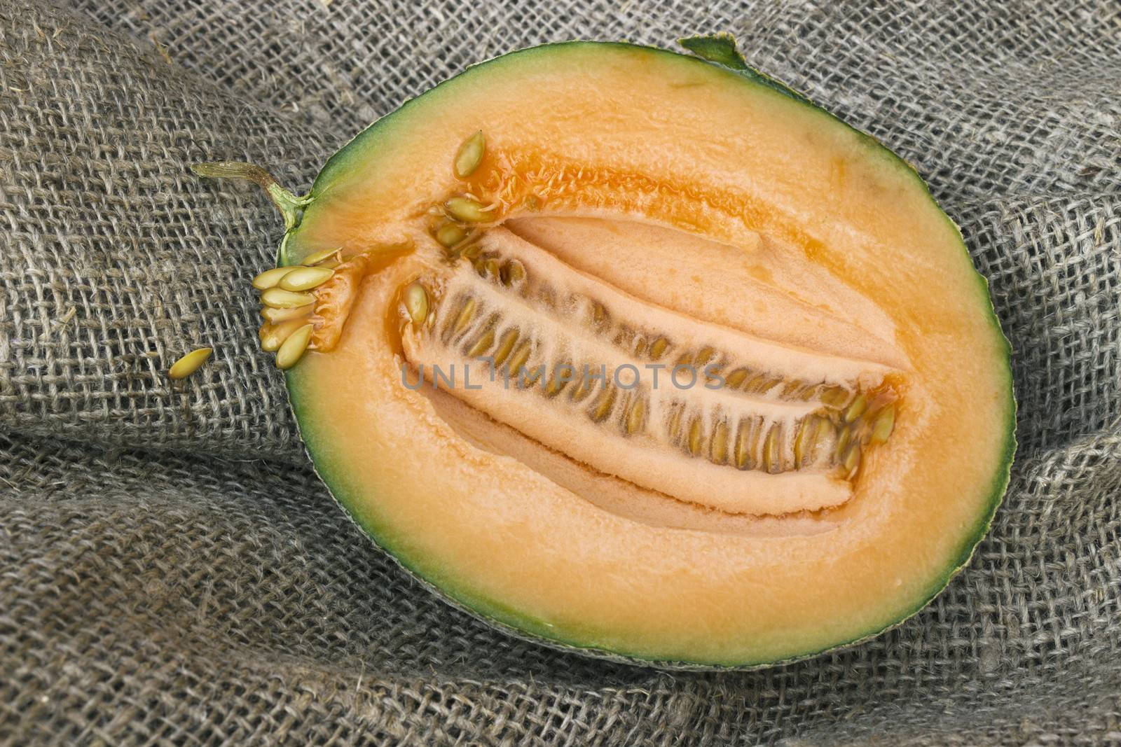 Half a small butternut squash melon, cut in half
