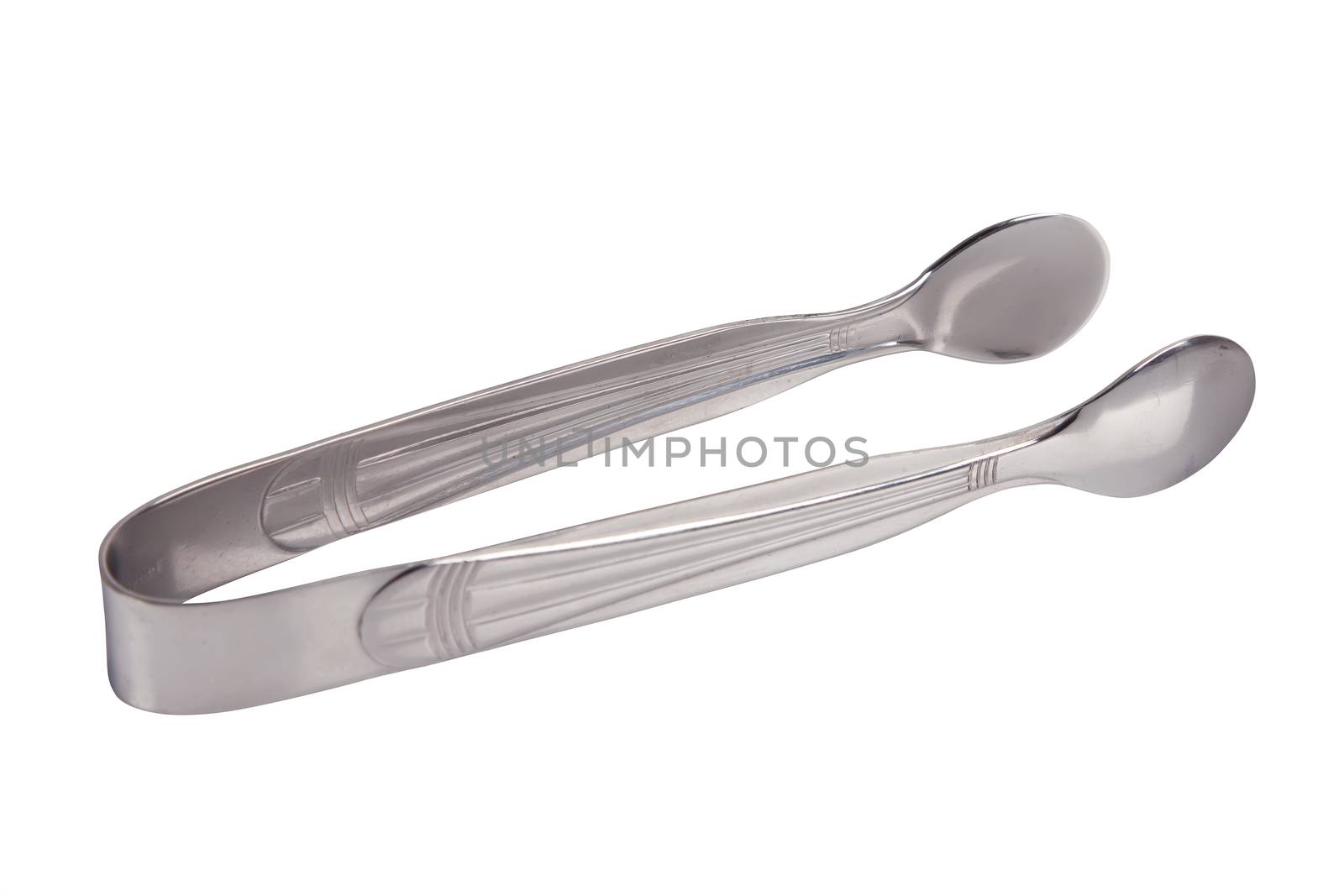 serving kitchen tongs isolated on white background