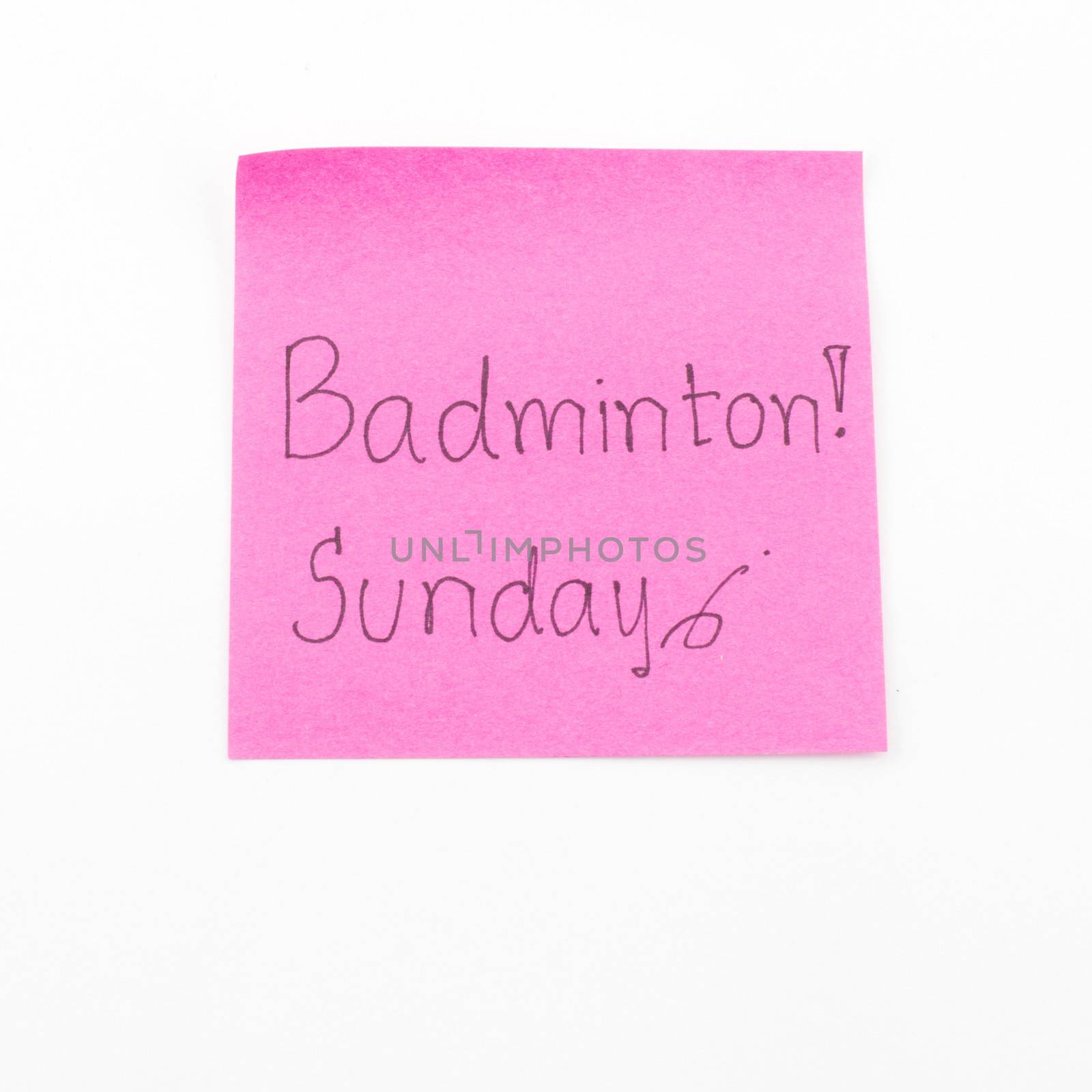 don't forget play badminton on sunday by ammza12