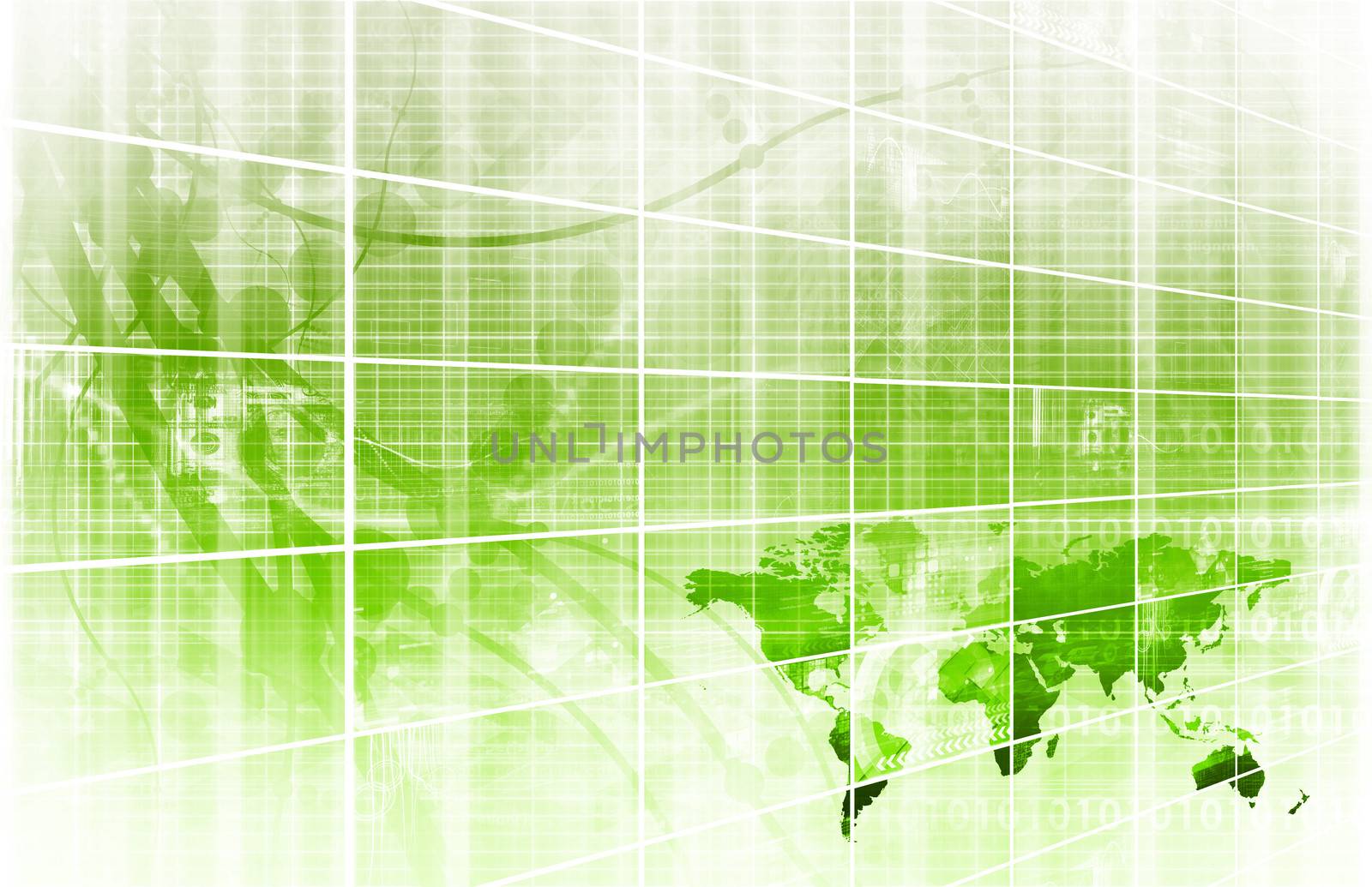 Digital Signal Technology Abstract as Pattern Art