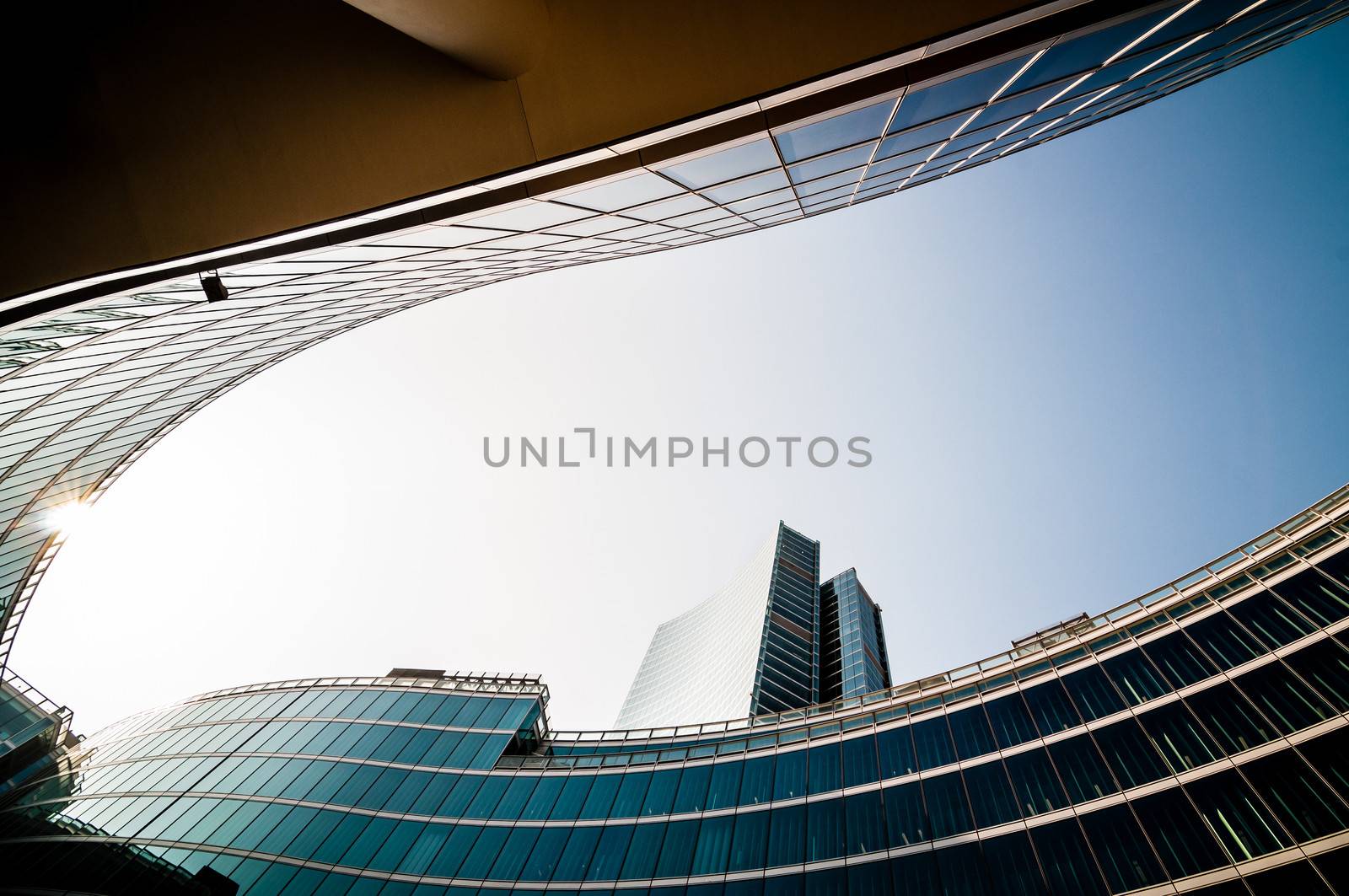 business building in the city