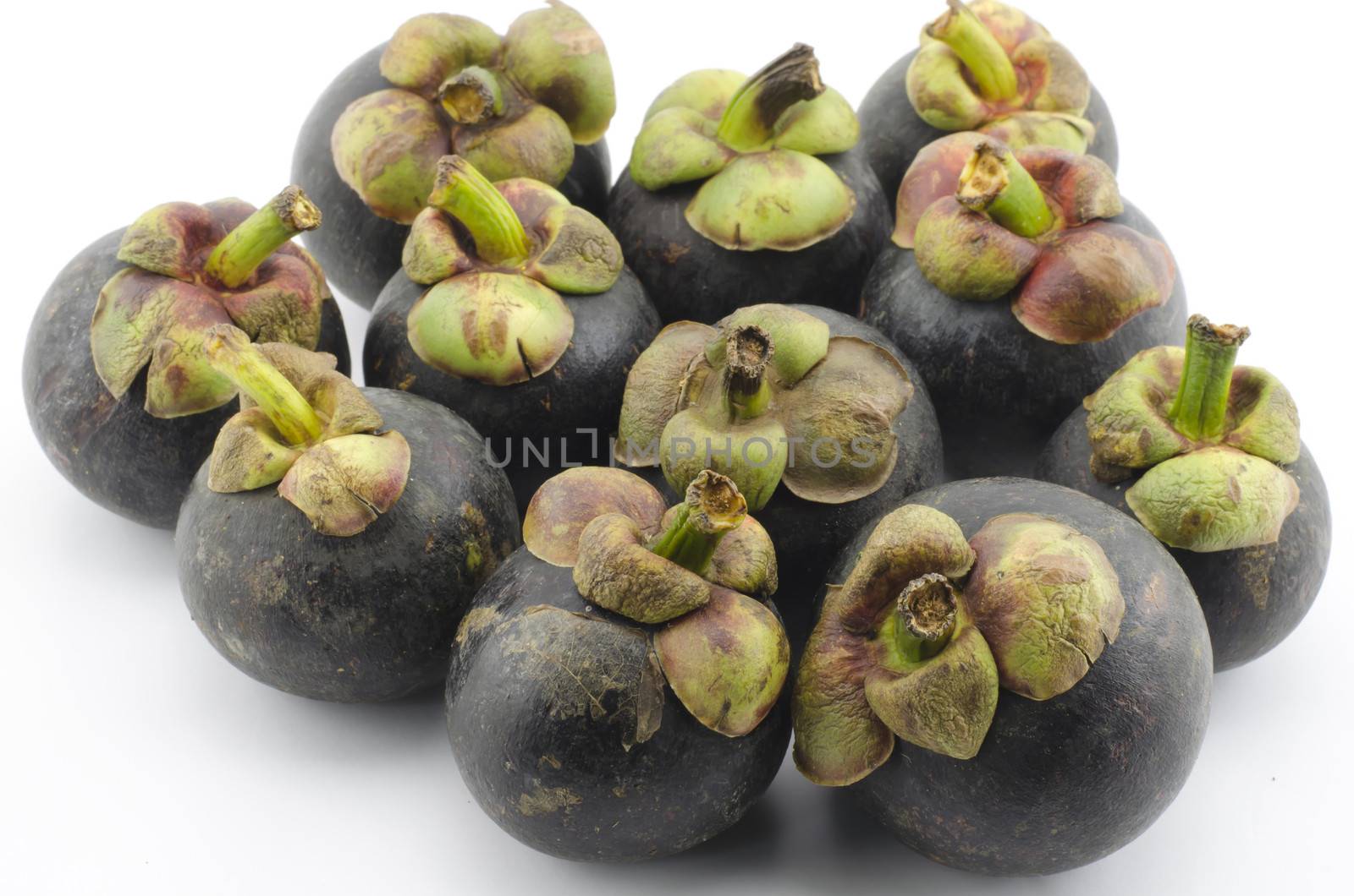 mangosteen isolated on white background