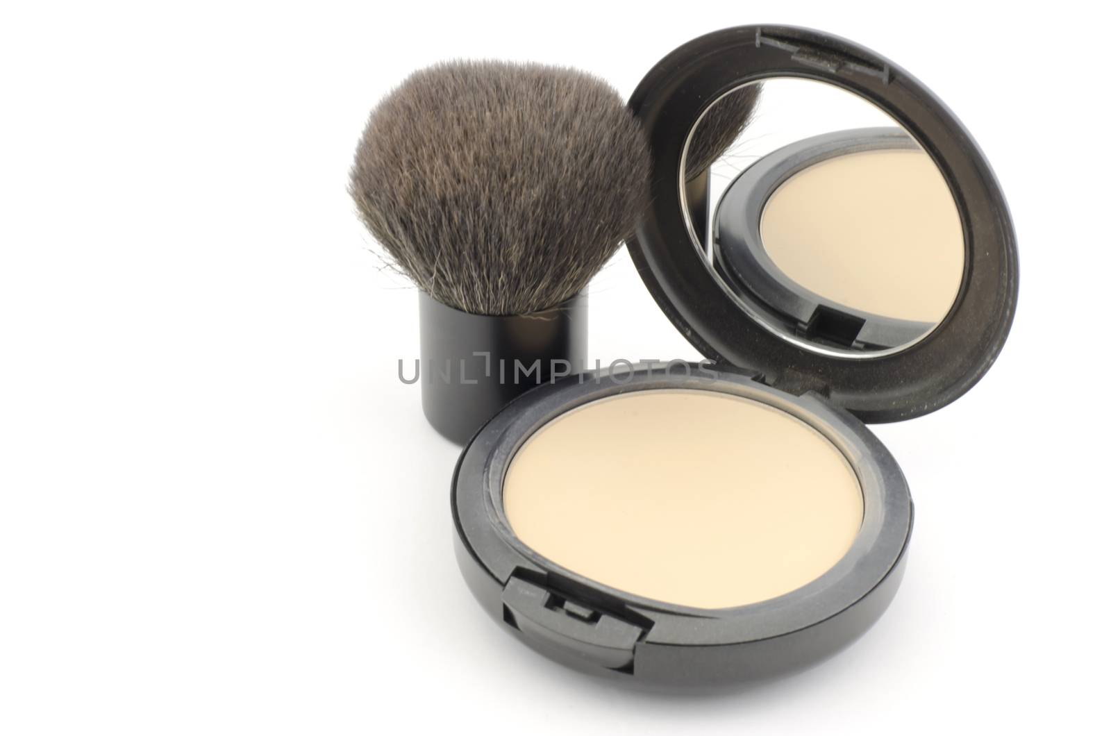 make up powder isolated on white background