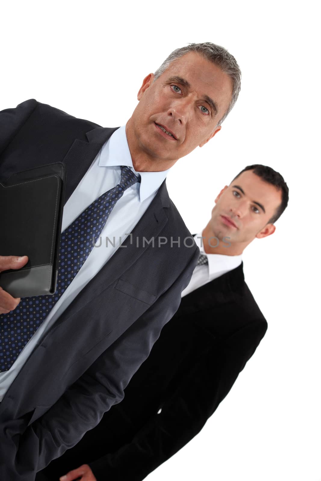 two businessmen, studio shot