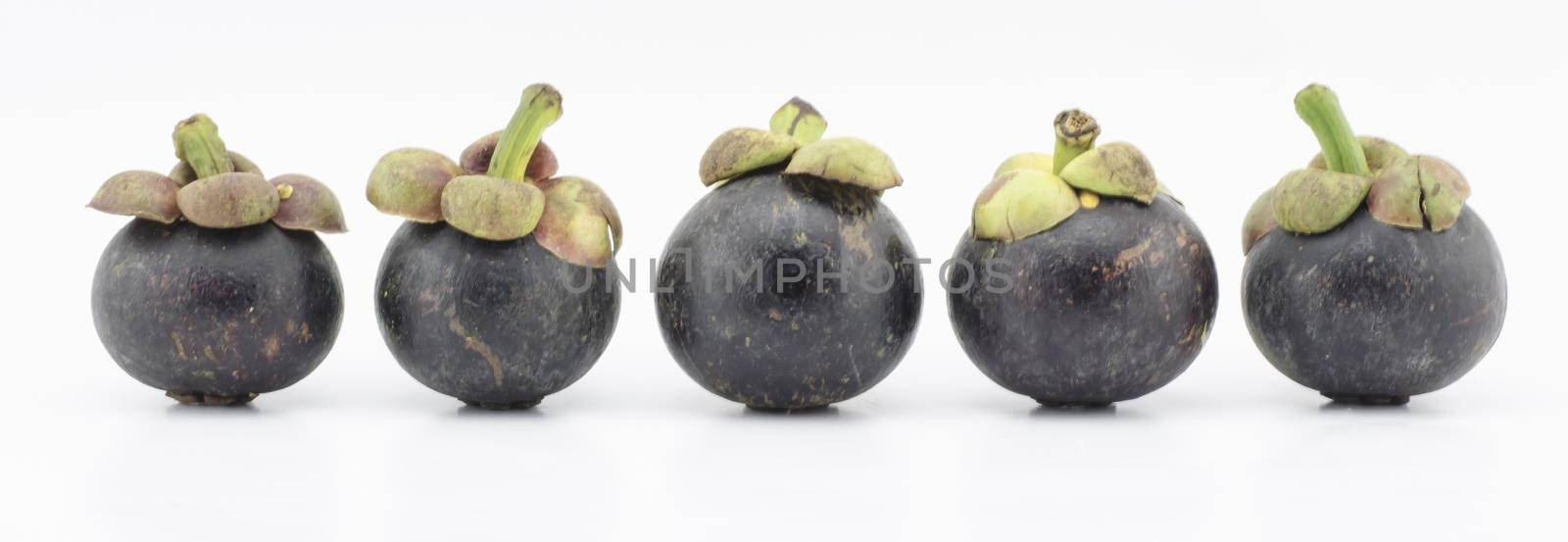 mangosteen isolated on white by ammza12