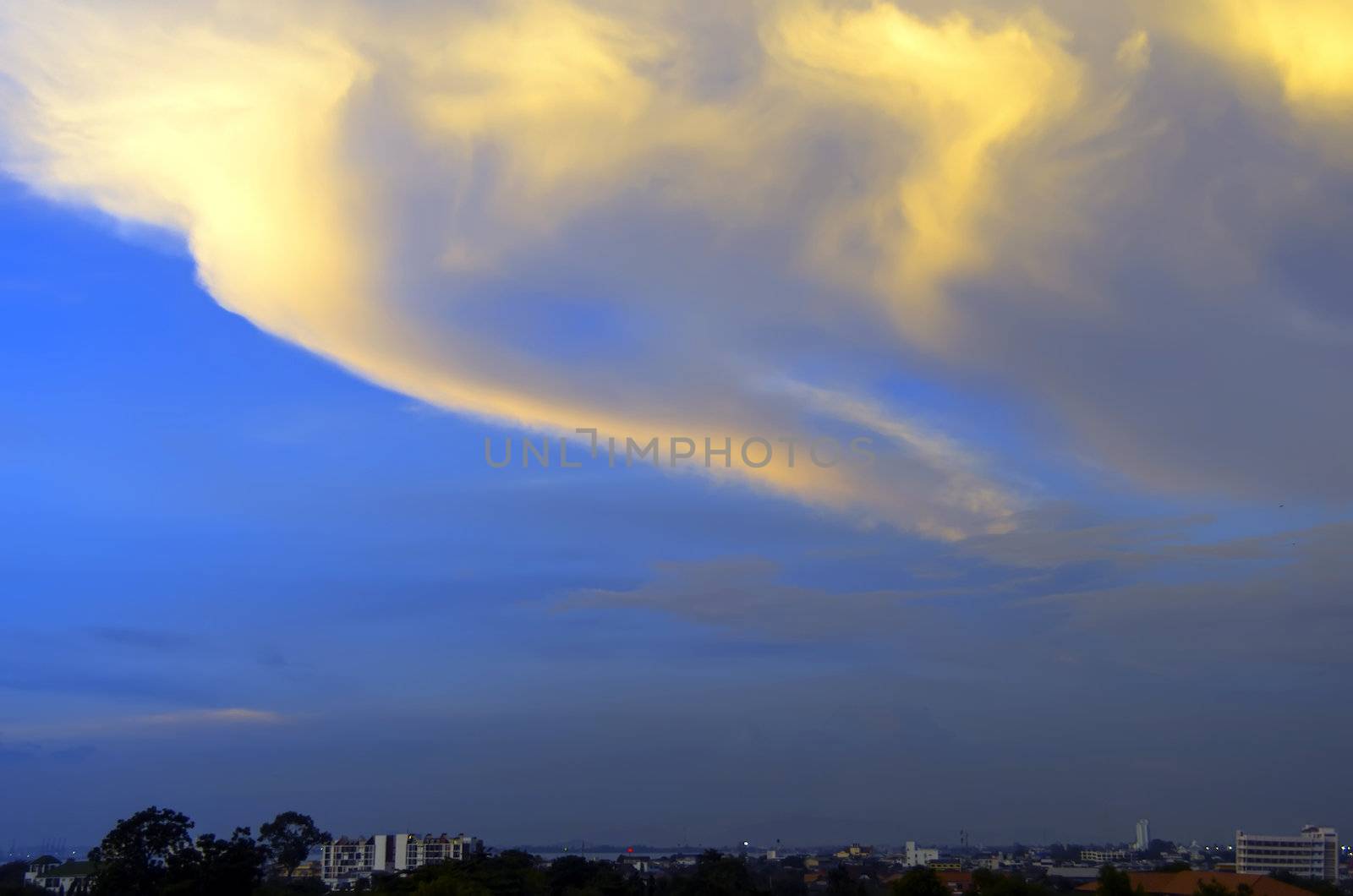 Sky Over Naklua. North of Pattaya City, Thailand.