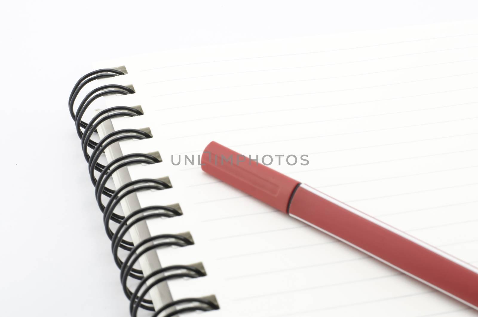 red pen isolated on white background