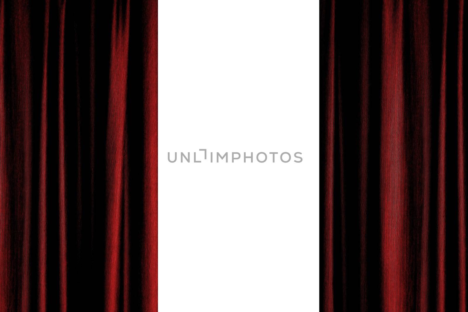 Abstract images of theatre curtains up close