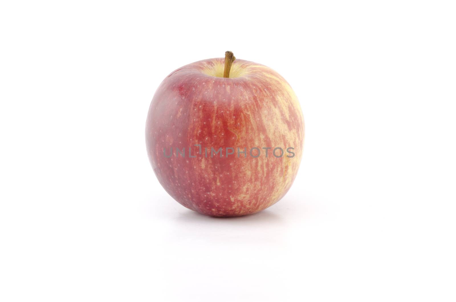 single apple isolated on white background