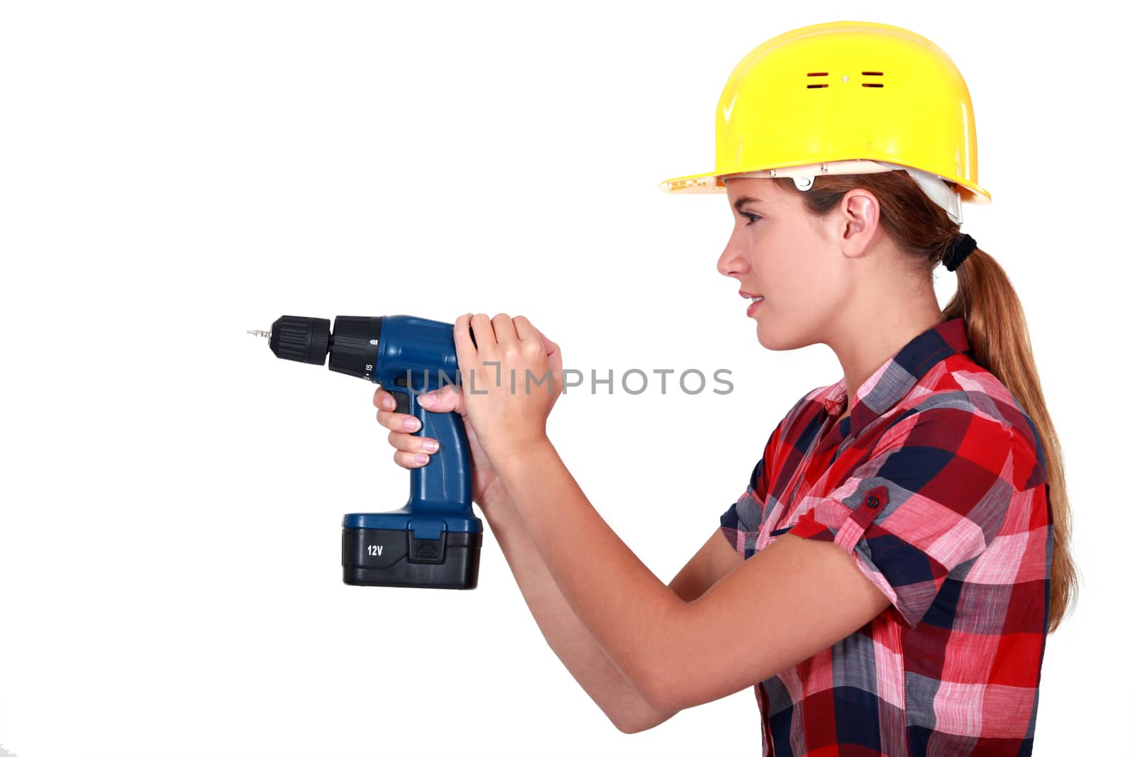 Woman with a drill