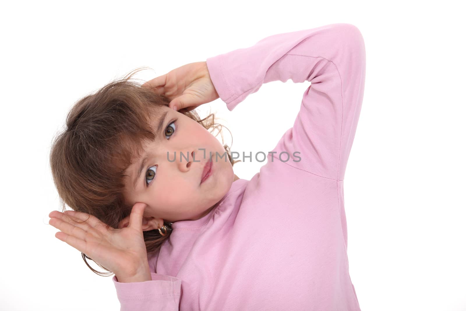 Young girl making faces by phovoir
